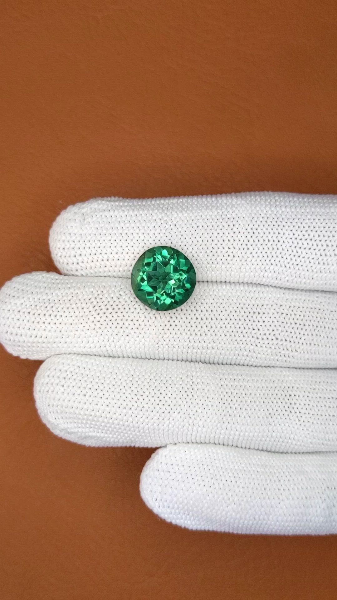 6.25 Ct. Bluish Green Prasiolite from Brazil Size Video