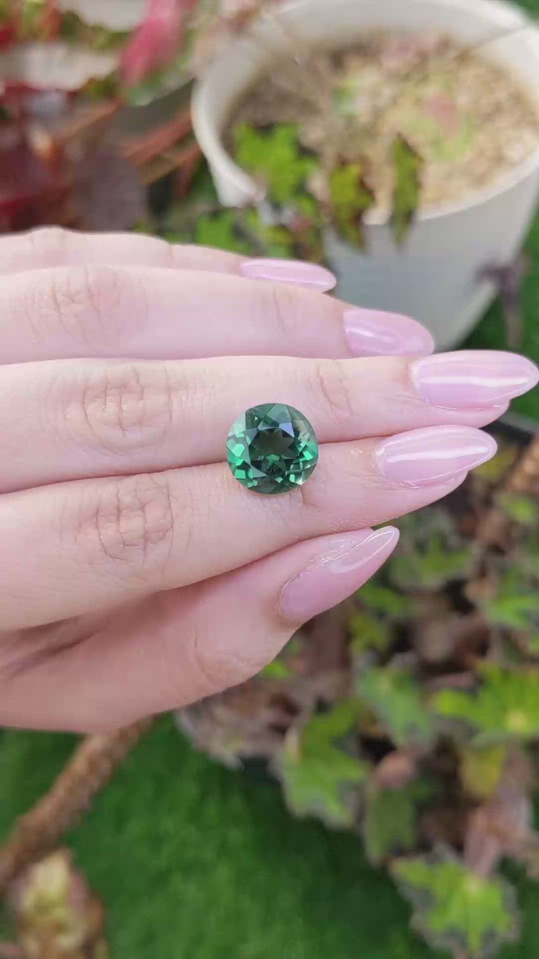 6.25 Ct. Bluish Green Prasiolite from Brazil Size Video