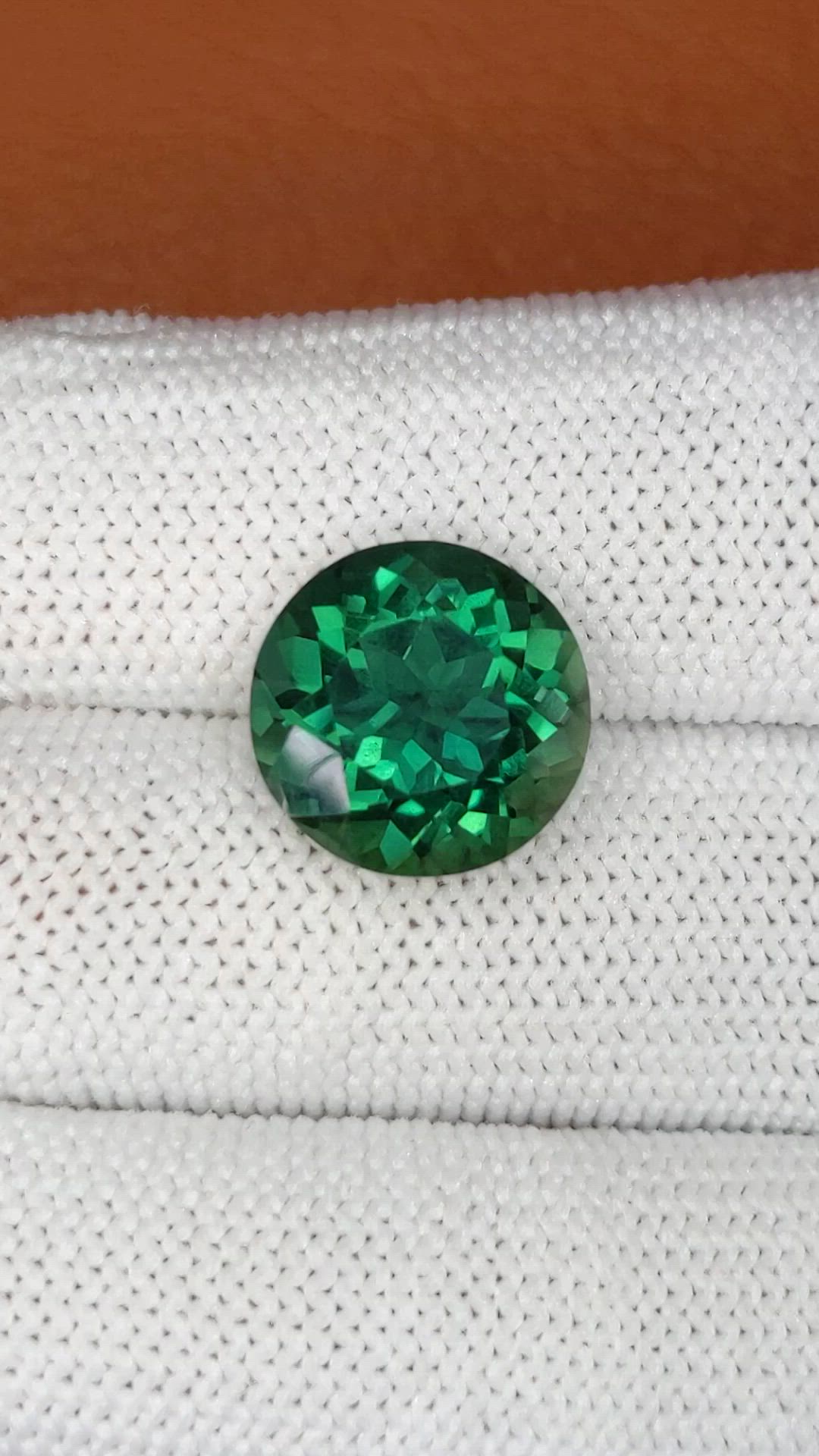 6.92 Ct. Bluish Green Prasiolite from Brazil Size Video
