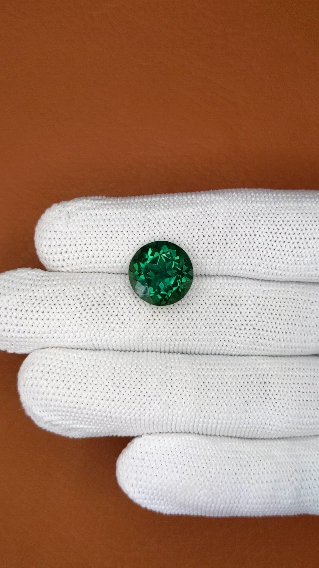 6.92 Ct. Bluish Green Prasiolite from Brazil Size Video