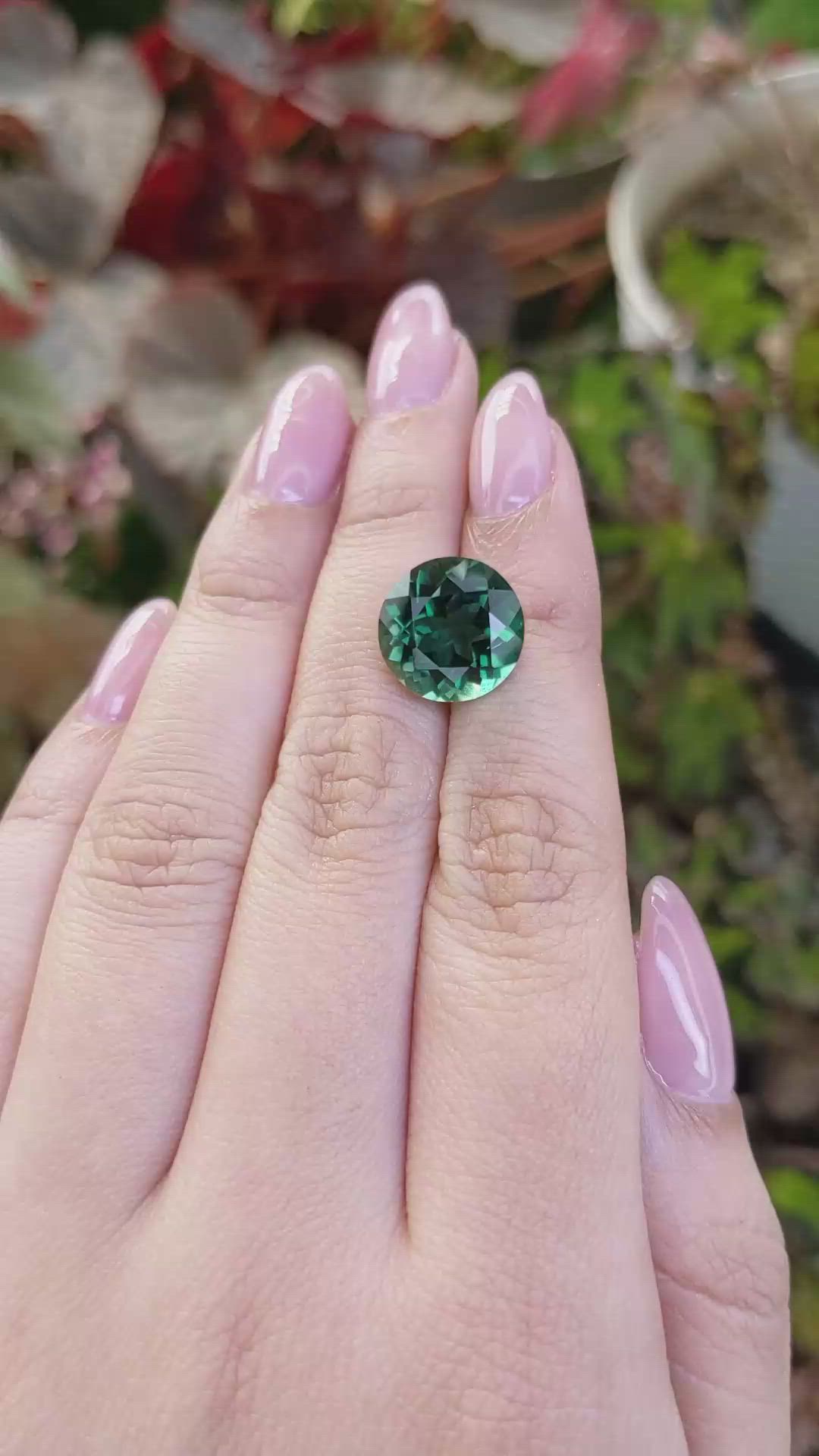 6.92 Ct. Bluish Green Prasiolite from Brazil Size Video