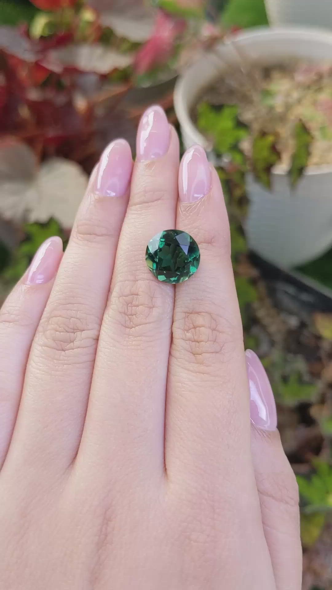 6.24 Ct. Bluish Green Prasiolite from Brazil Size Video