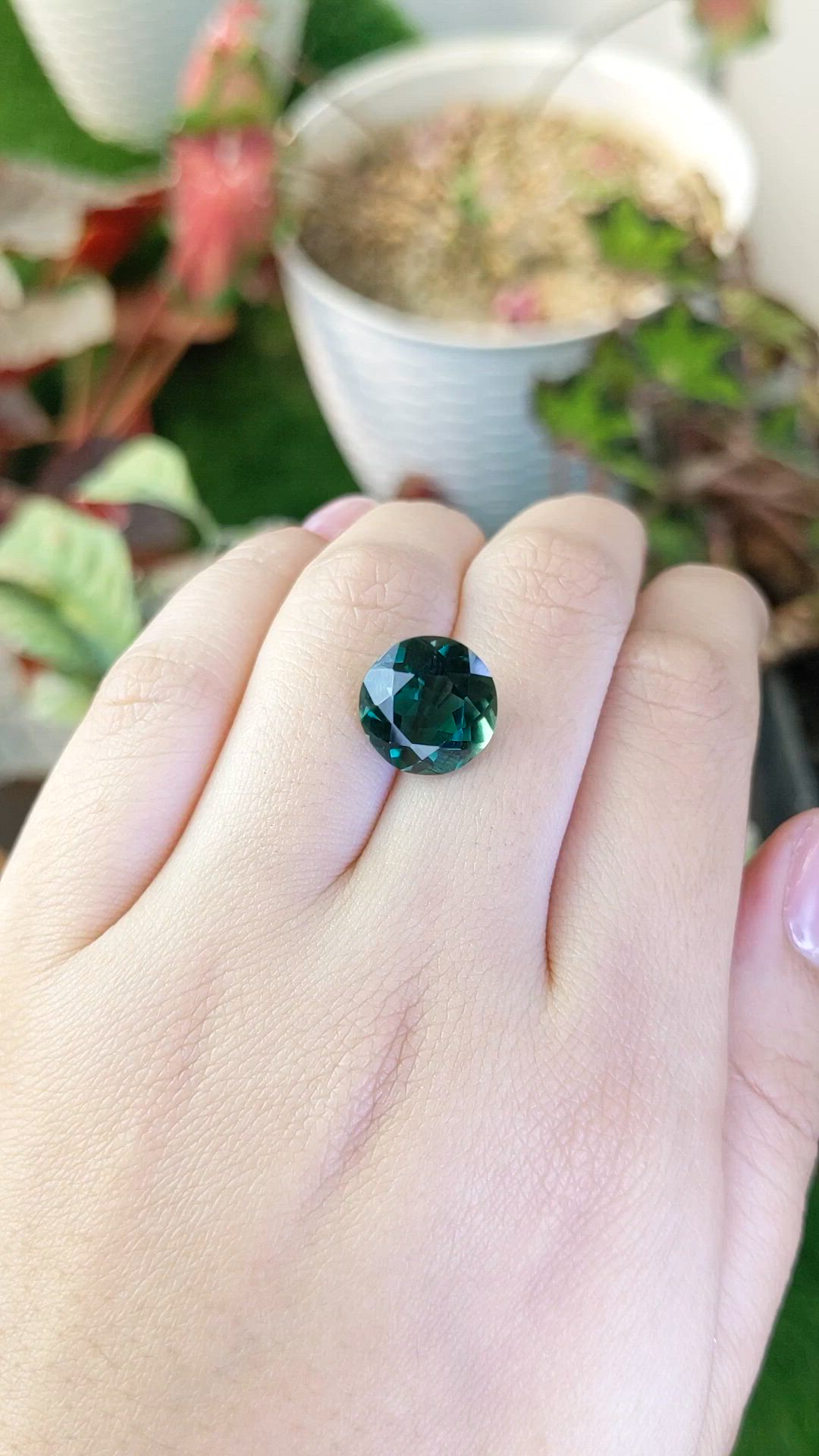 6.24 Ct. Bluish Green Prasiolite from Brazil Size Video