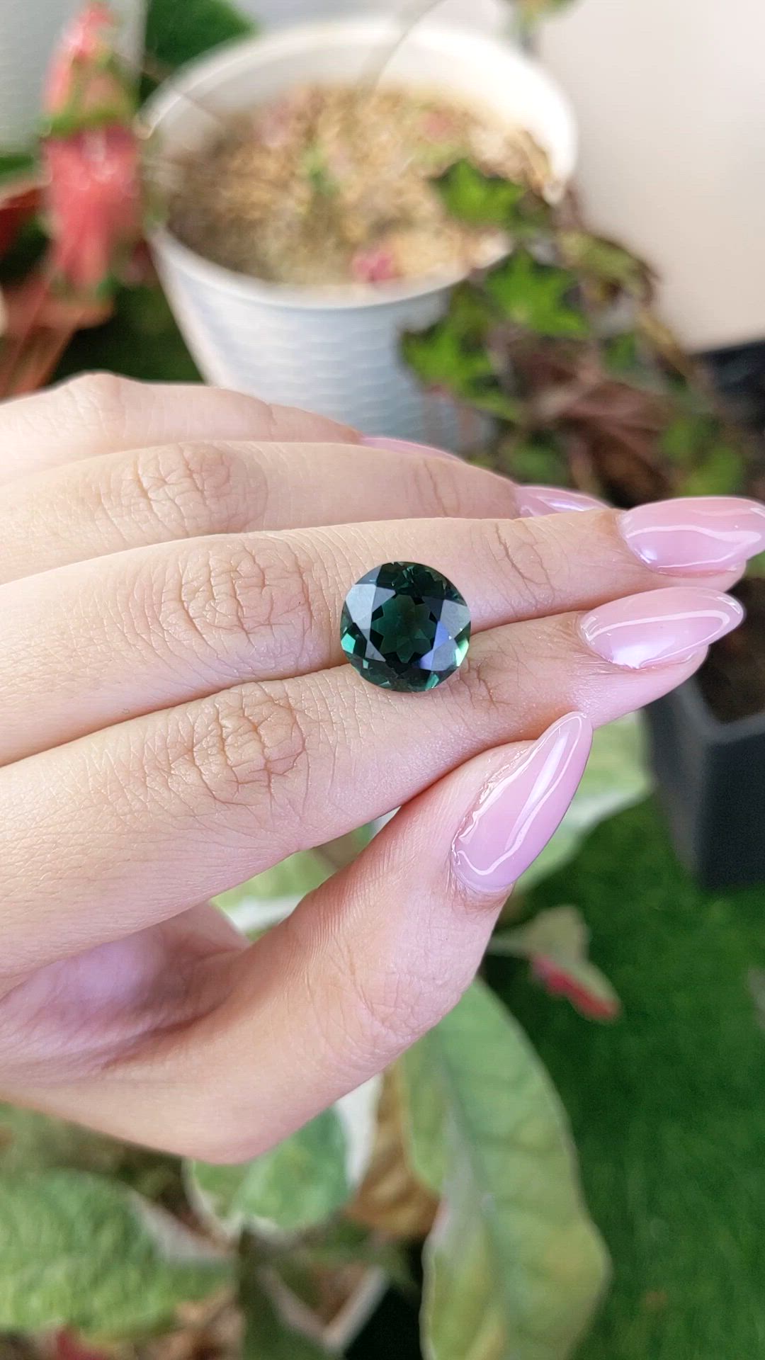 6.24 Ct. Bluish Green Prasiolite from Brazil Size Video
