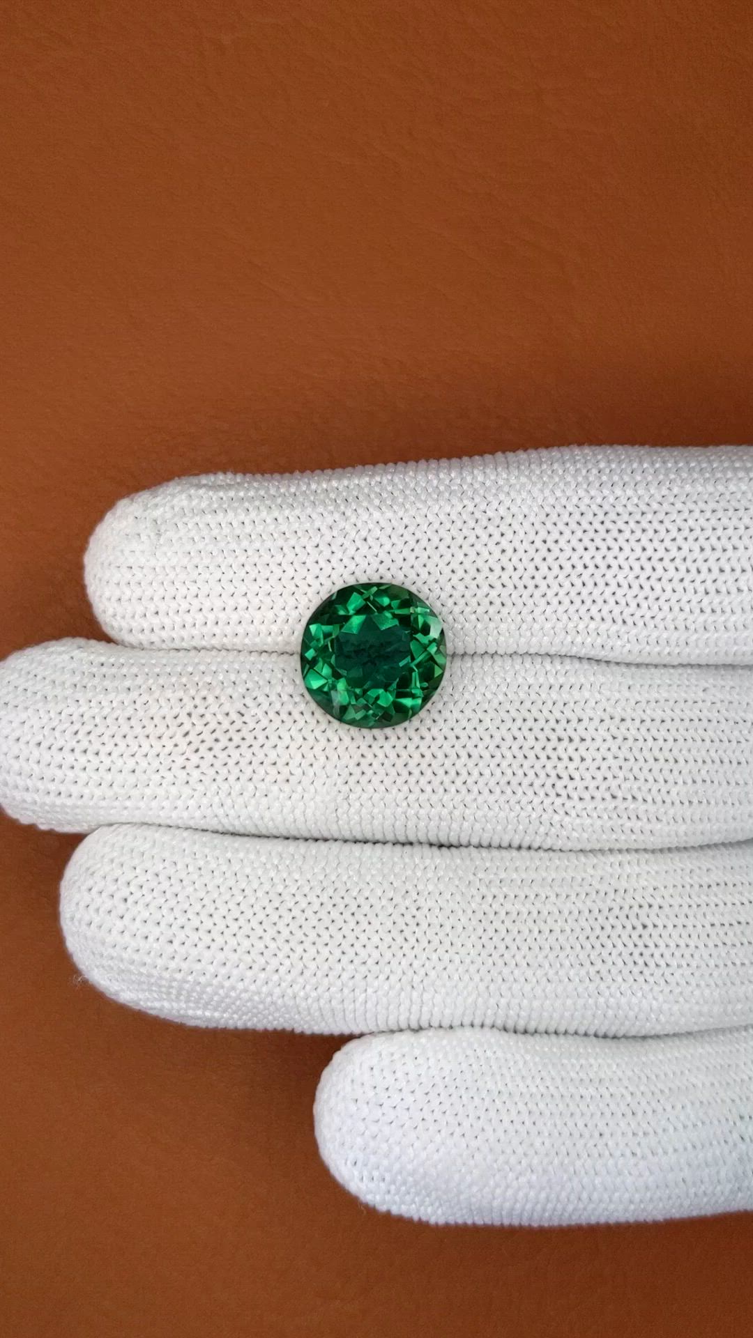 6.24 Ct. Bluish Green Prasiolite from Brazil Size Video