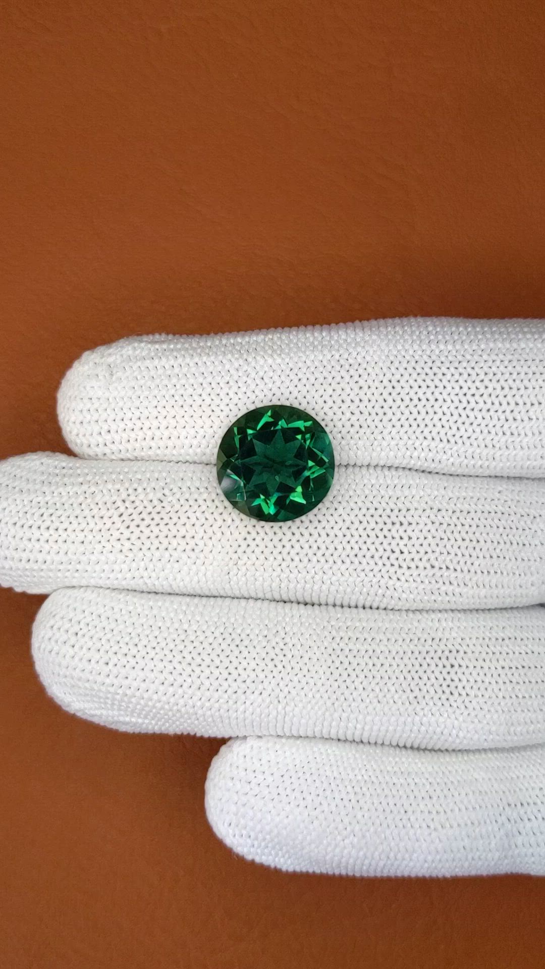 7.85 Ct. Bluish Green Prasiolite from Brazil Size Video