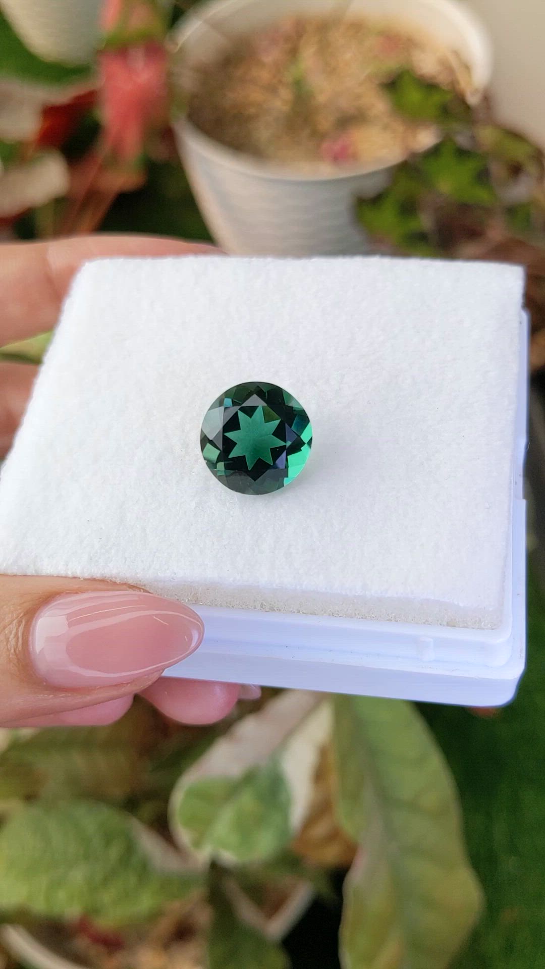 7.85 Ct. Bluish Green Prasiolite from Brazil Size Video