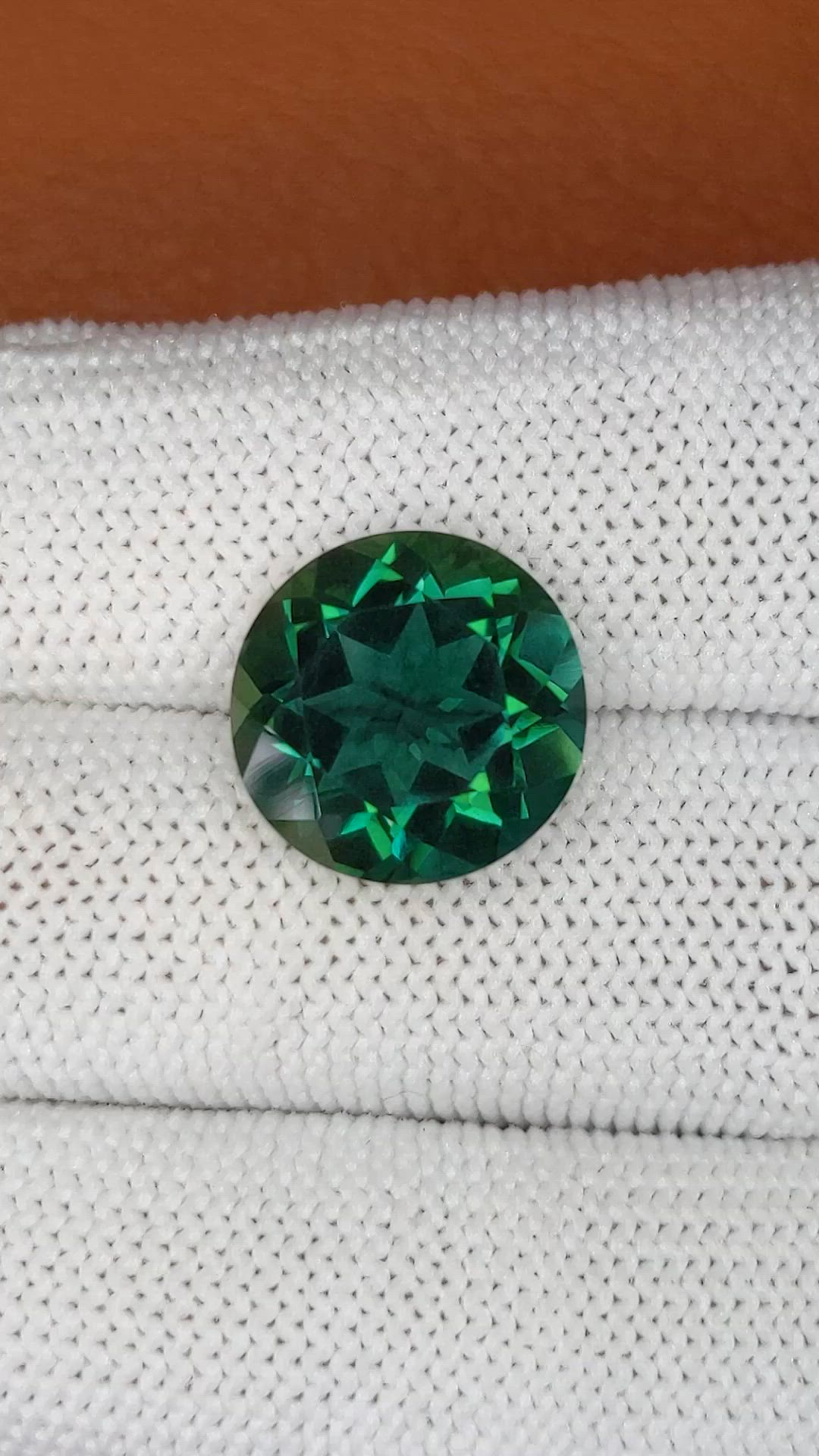 7.85 Ct. Bluish Green Prasiolite from Brazil Size Video