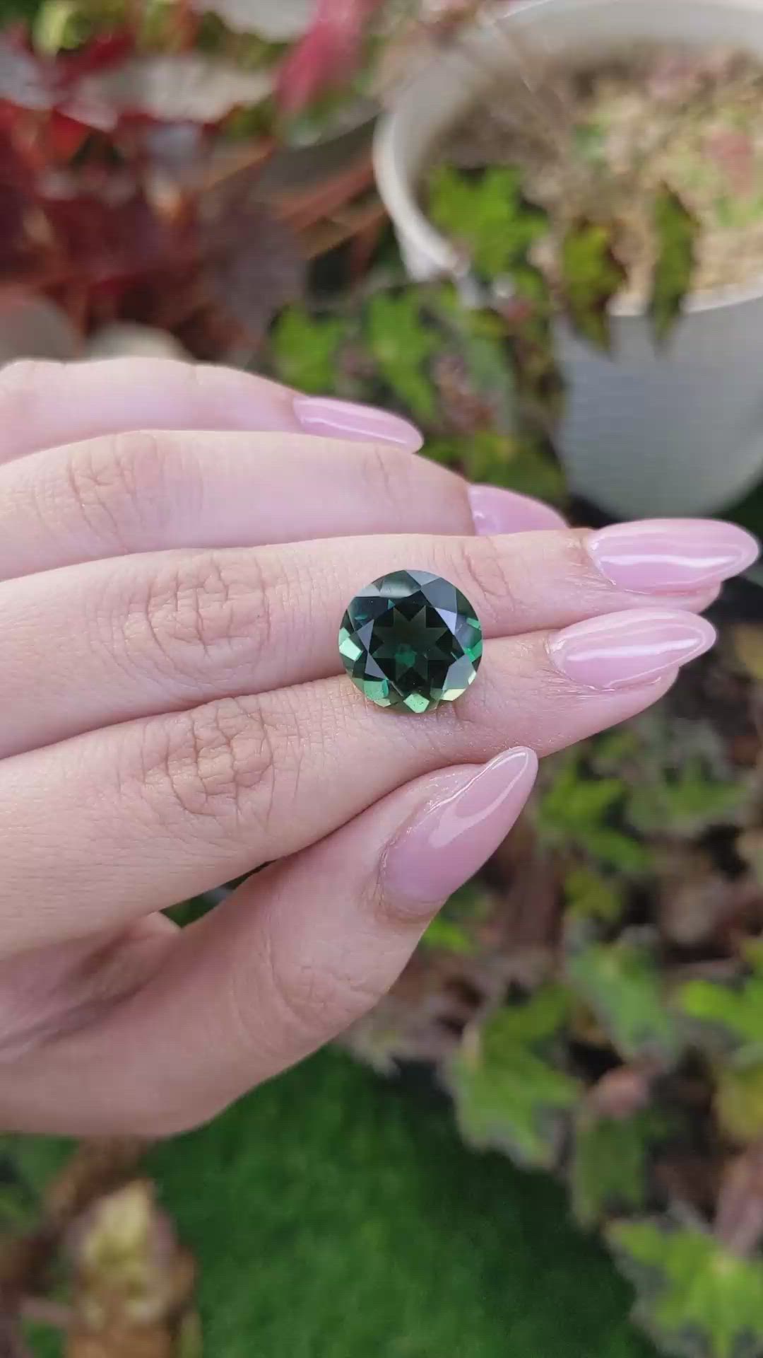 7.85 Ct. Bluish Green Prasiolite from Brazil Size Video