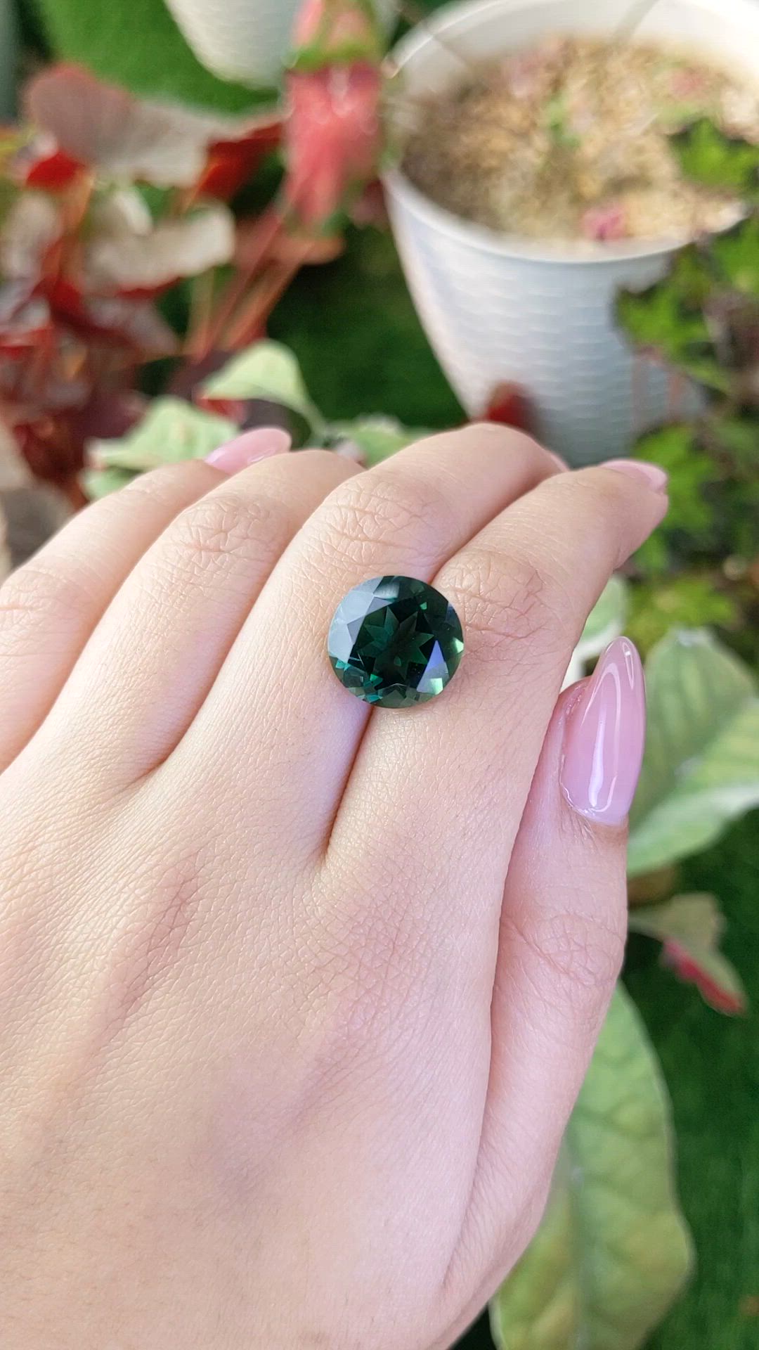 7.85 Ct. Bluish Green Prasiolite from Brazil Size Video