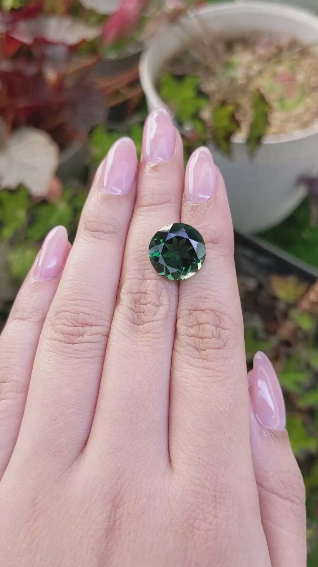 7.85 Ct. Bluish Green Prasiolite from Brazil Size Video