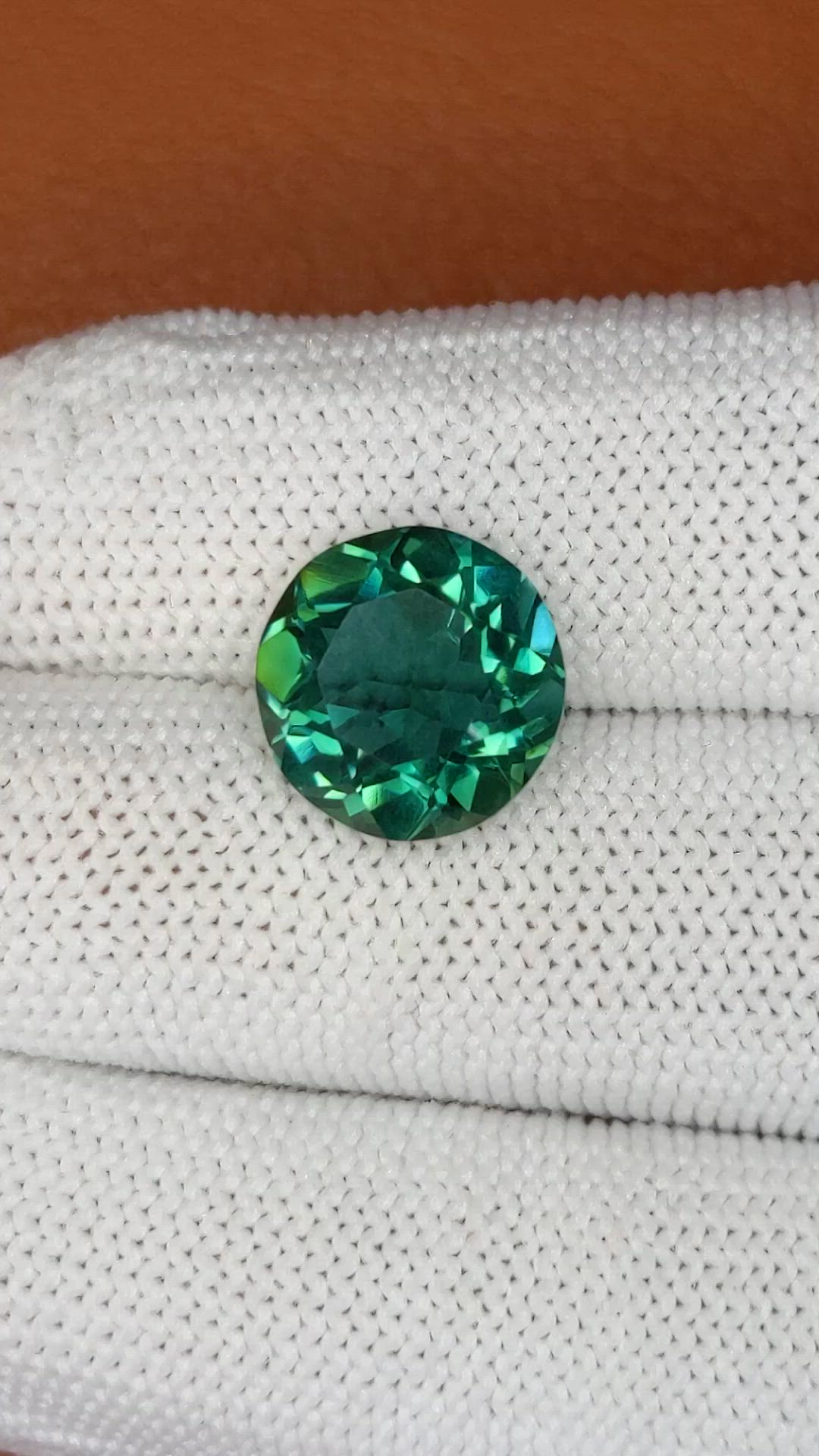 5.69 Ct. Bluish Green Prasiolite from Brazil Size Video