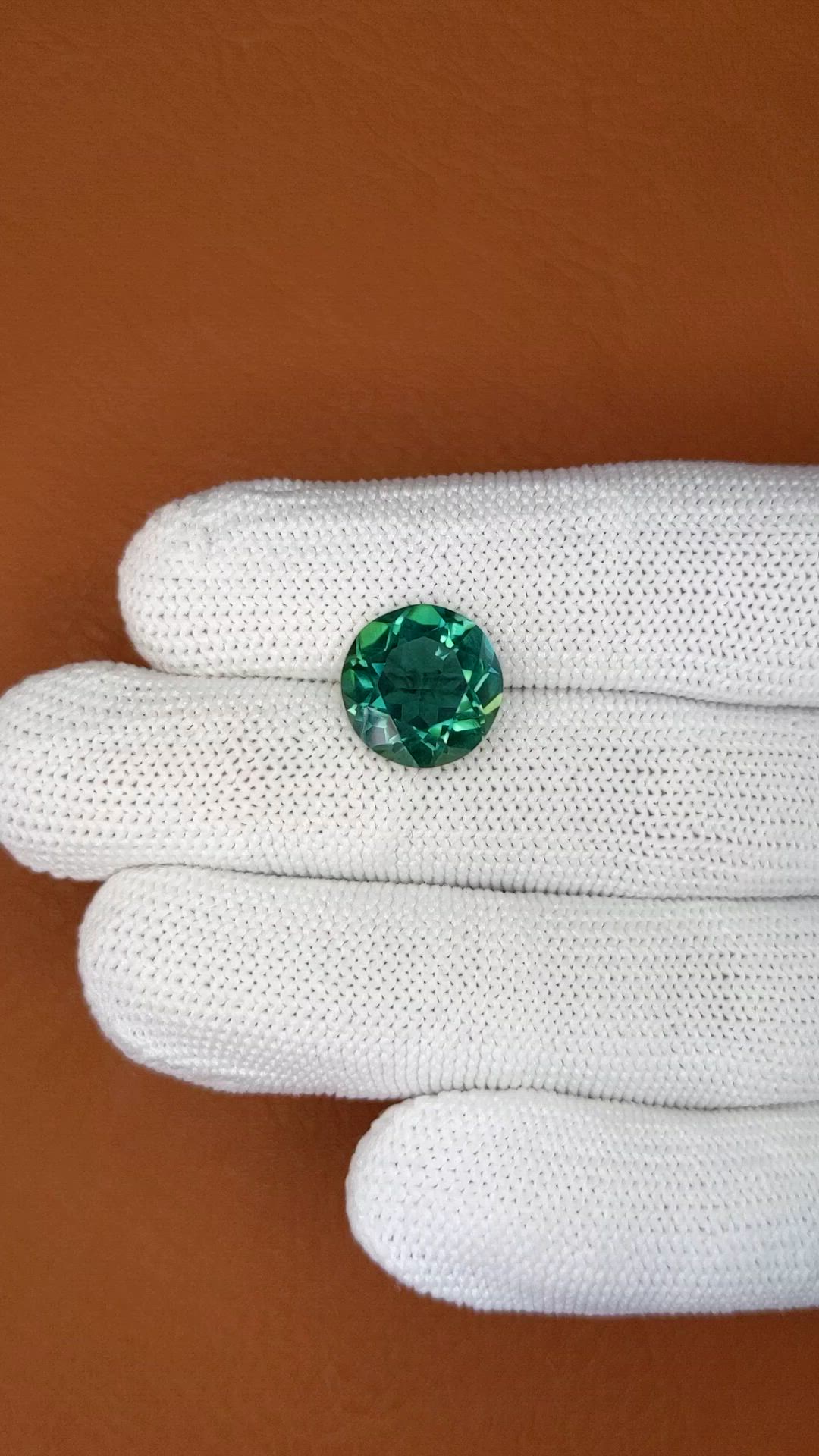 5.69 Ct. Bluish Green Prasiolite from Brazil Size Video