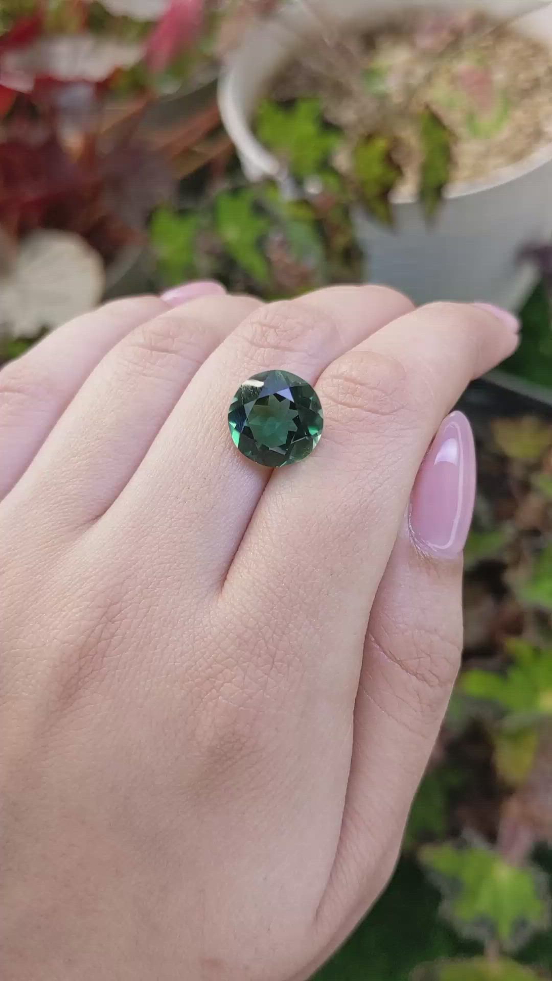 5.69 Ct. Bluish Green Prasiolite from Brazil Size Video