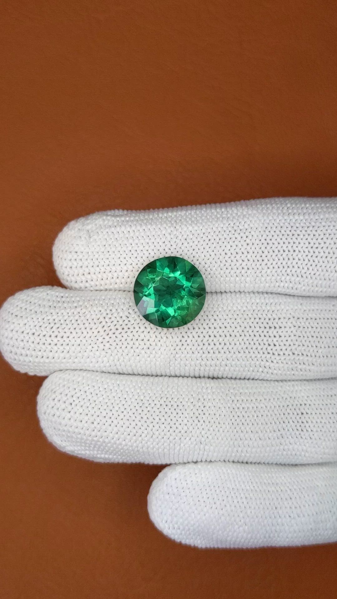 7.27 Ct. Bluish Green Prasiolite from Brazil Size Video