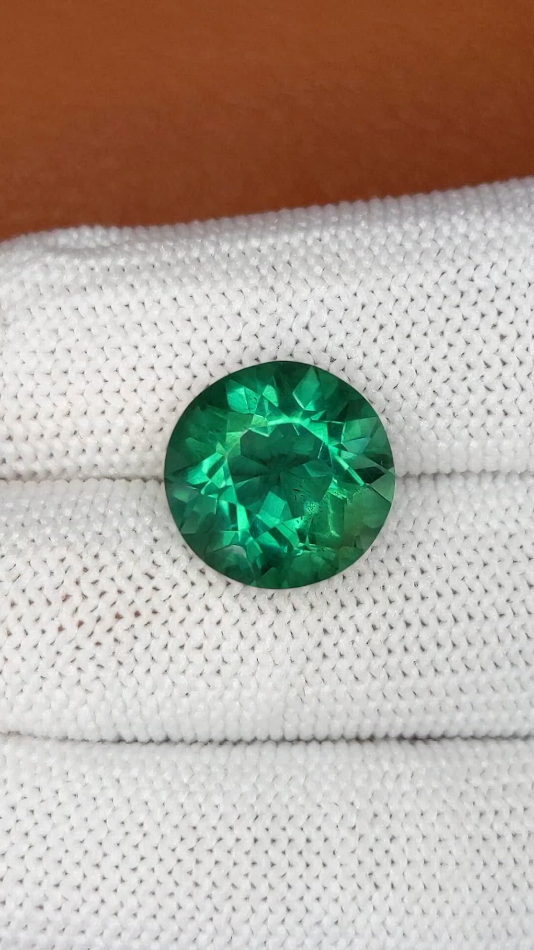7.27 Ct. Bluish Green Prasiolite from Brazil Size Video
