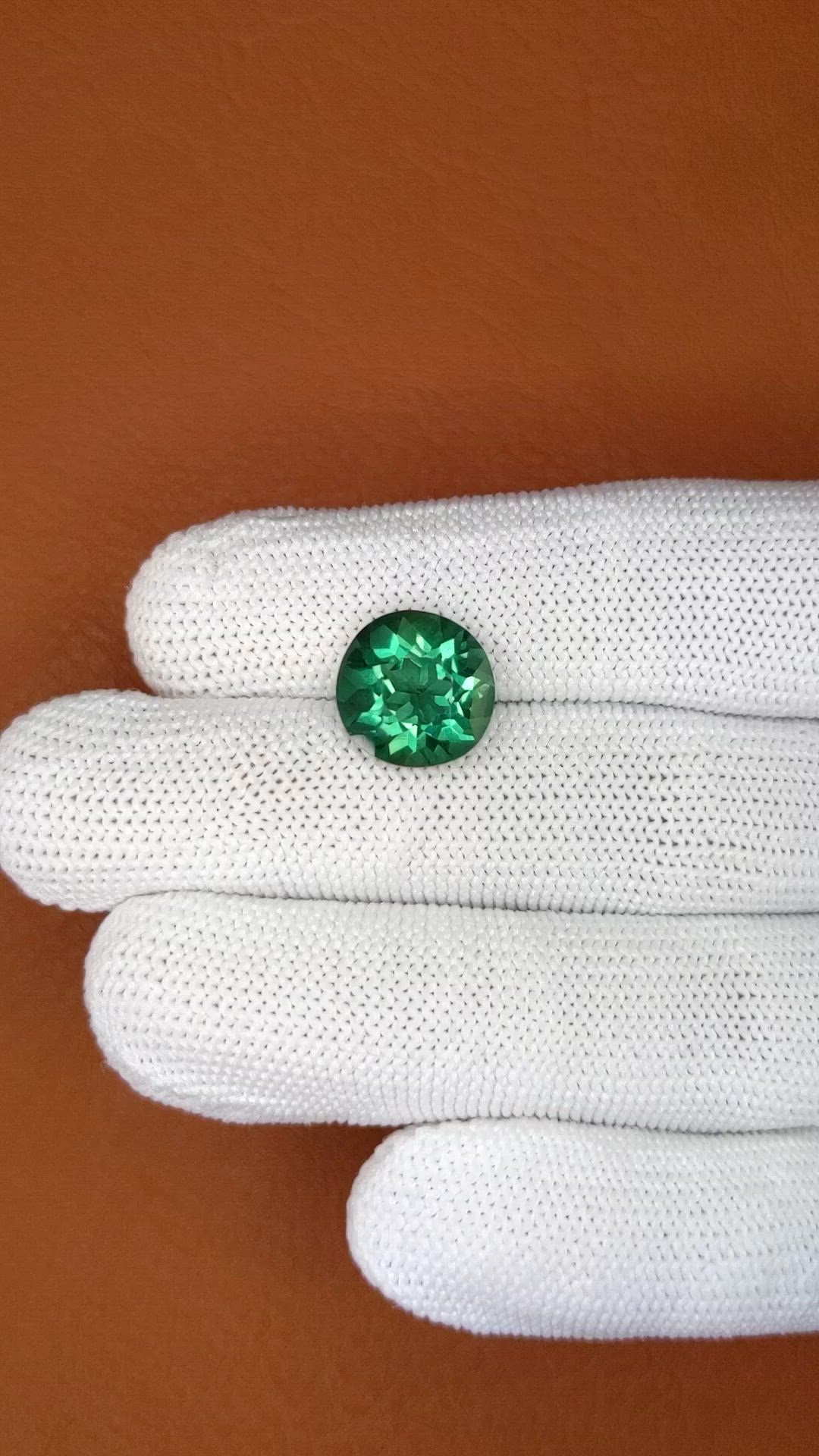 5.06 Ct. Bluish Green Prasiolite from Brazil Size Video