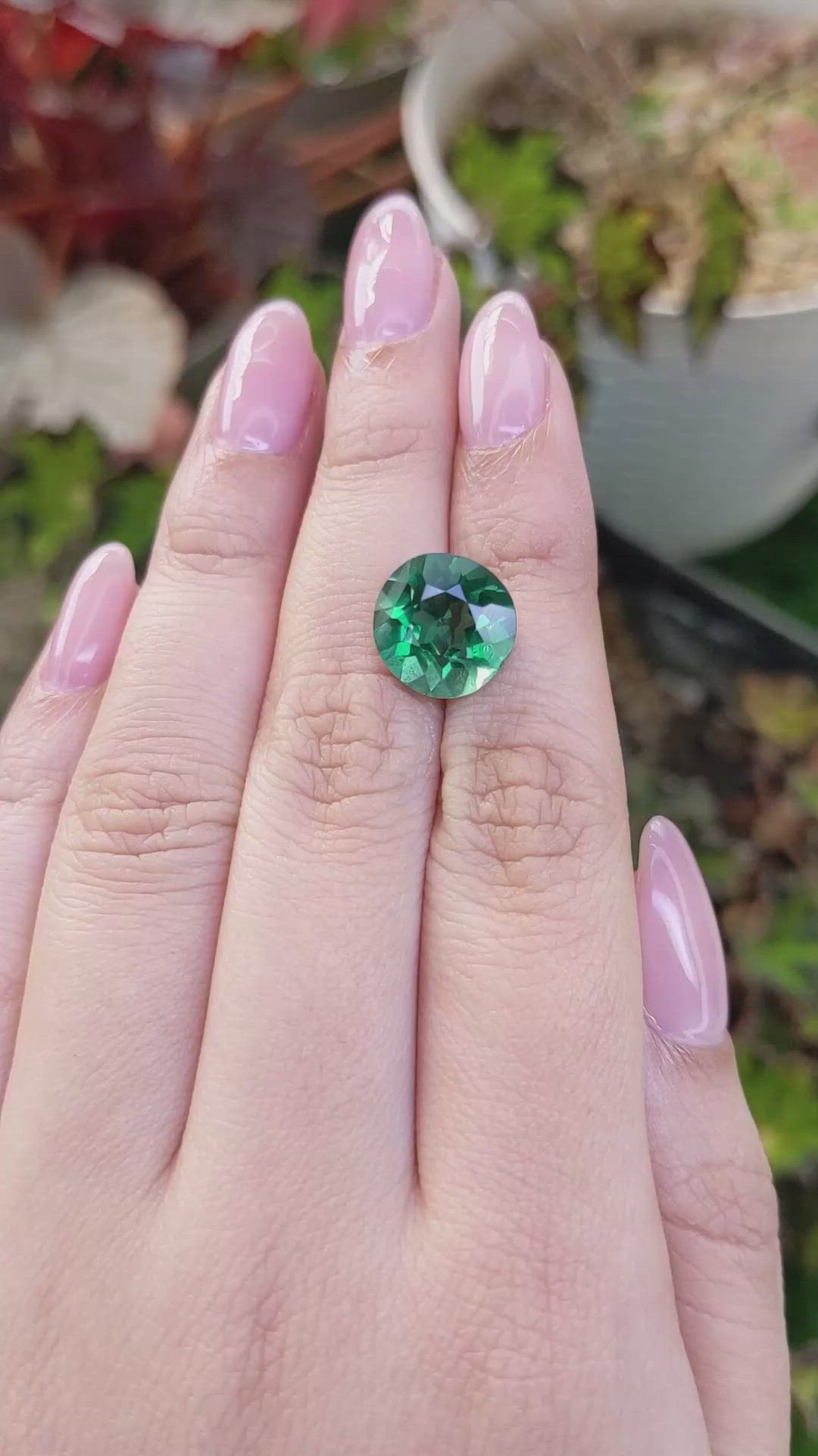 5.06 Ct. Bluish Green Prasiolite from Brazil Size Video