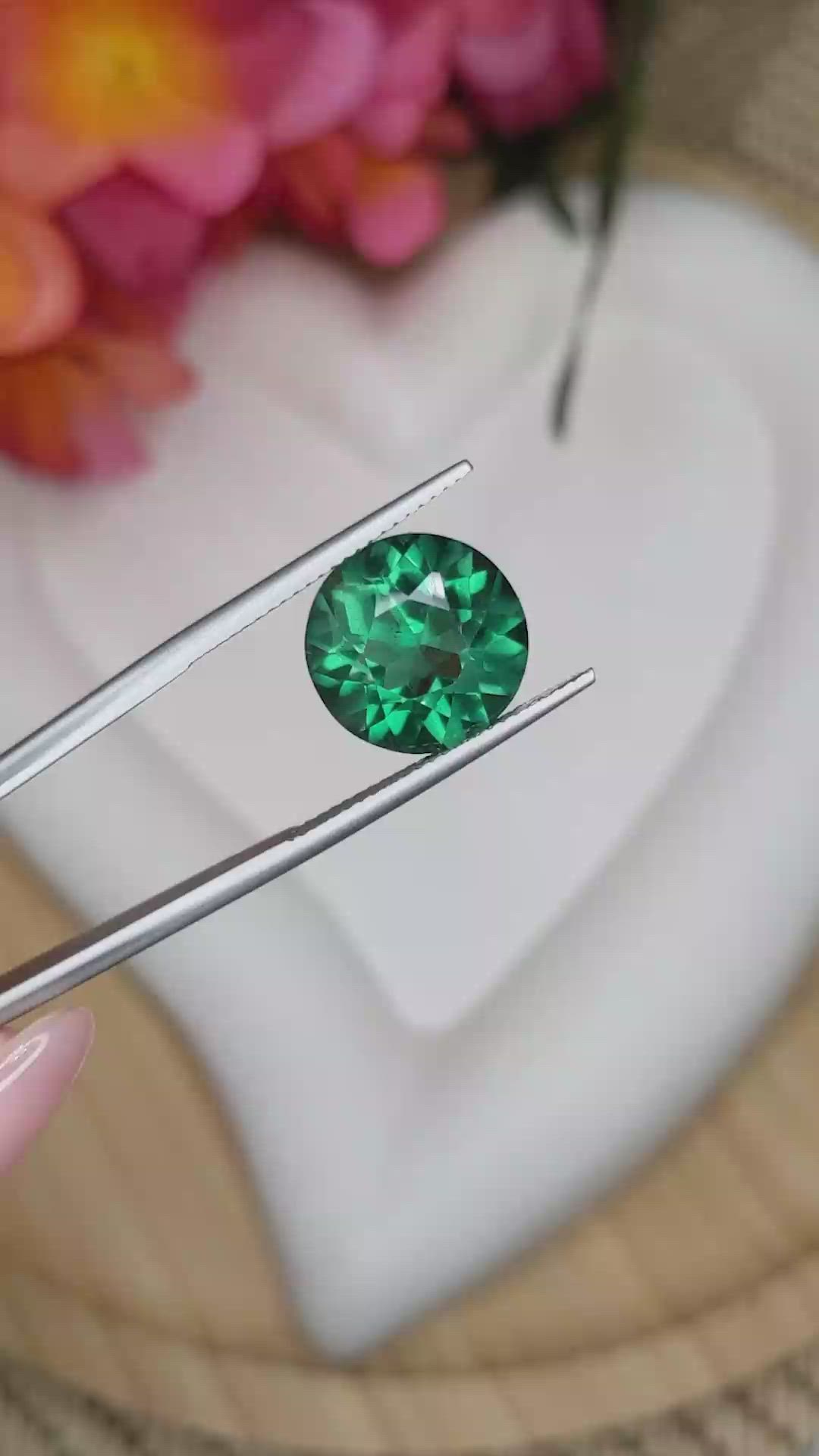 5.06 Ct. Bluish Green Prasiolite from Brazil Size Video