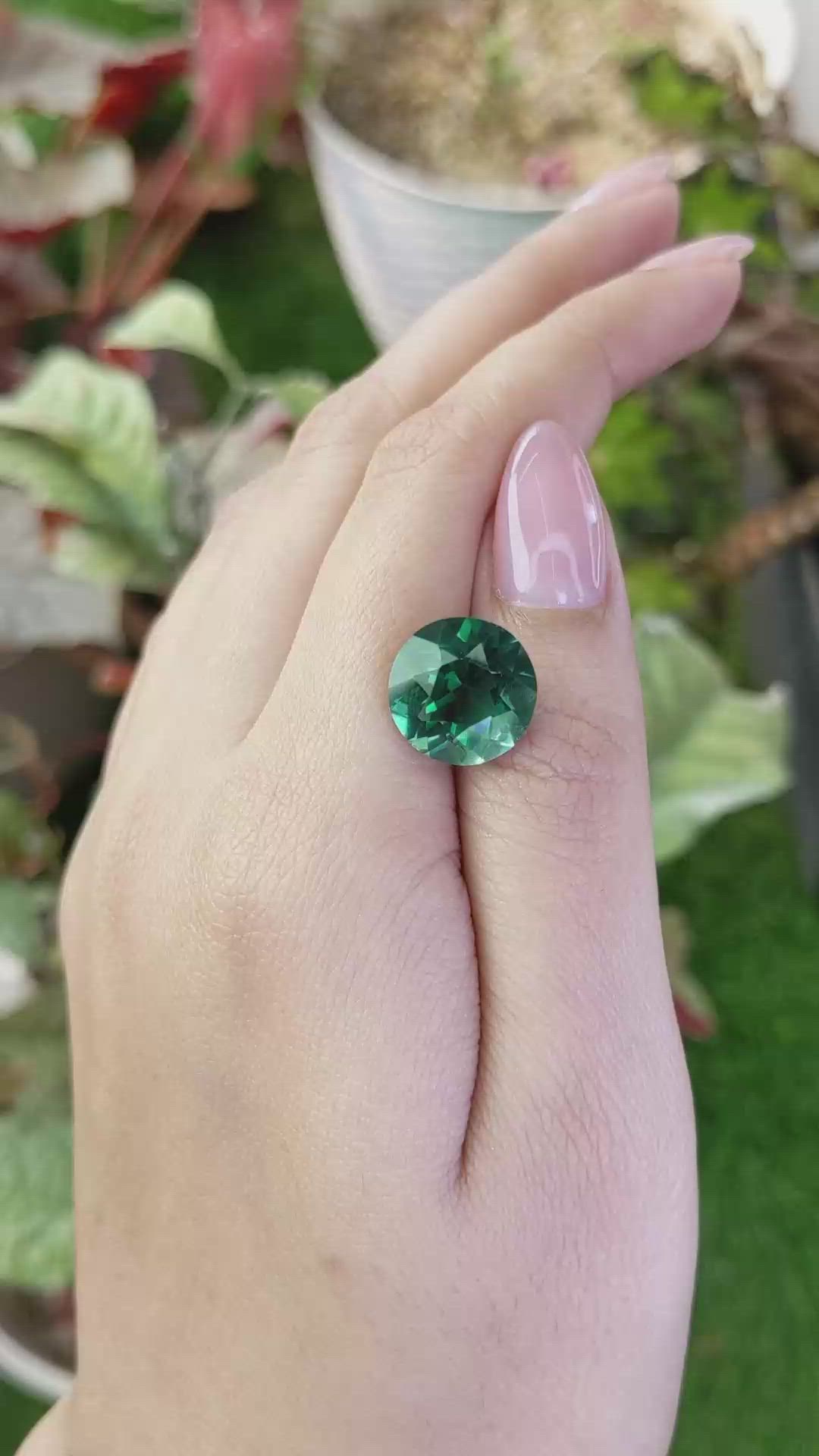 5.06 Ct. Bluish Green Prasiolite from Brazil Size Video
