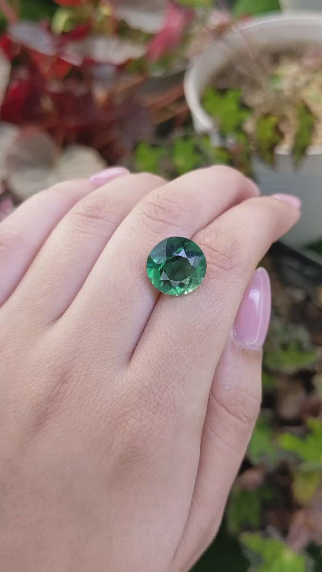 5.06 Ct. Bluish Green Prasiolite from Brazil Size Video