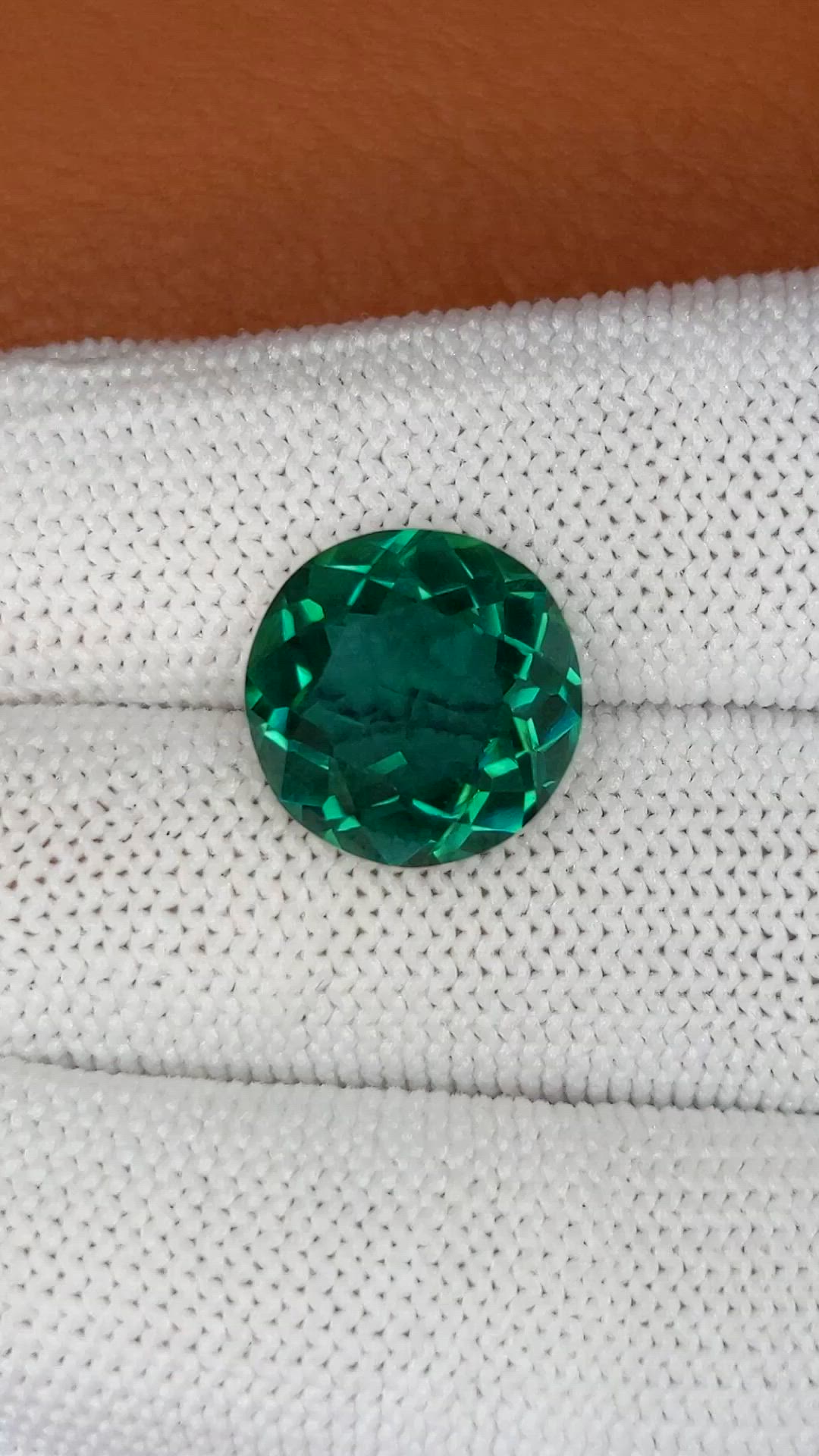 7.68 Ct. Bluish Green Prasiolite from Brazil Size Video