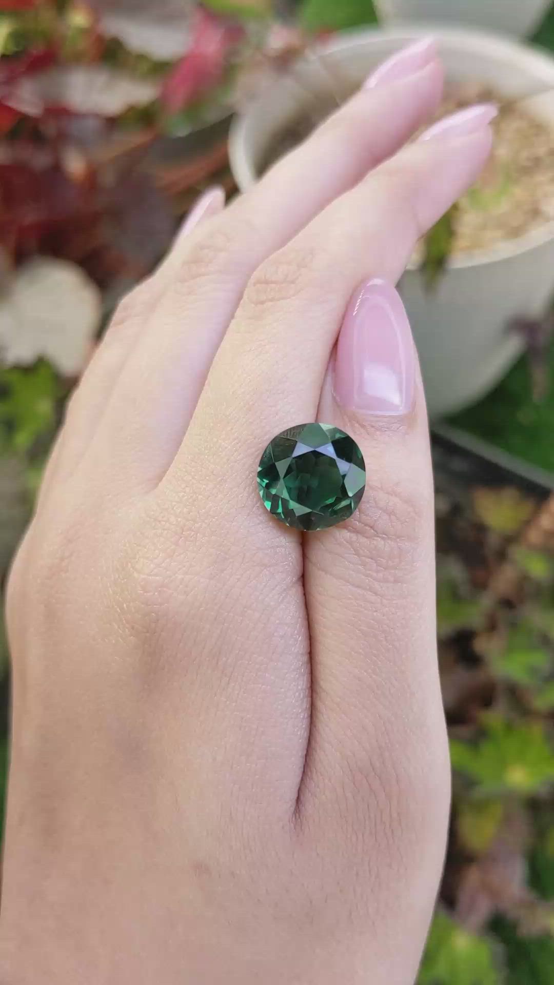 7.68 Ct. Bluish Green Prasiolite from Brazil Size Video