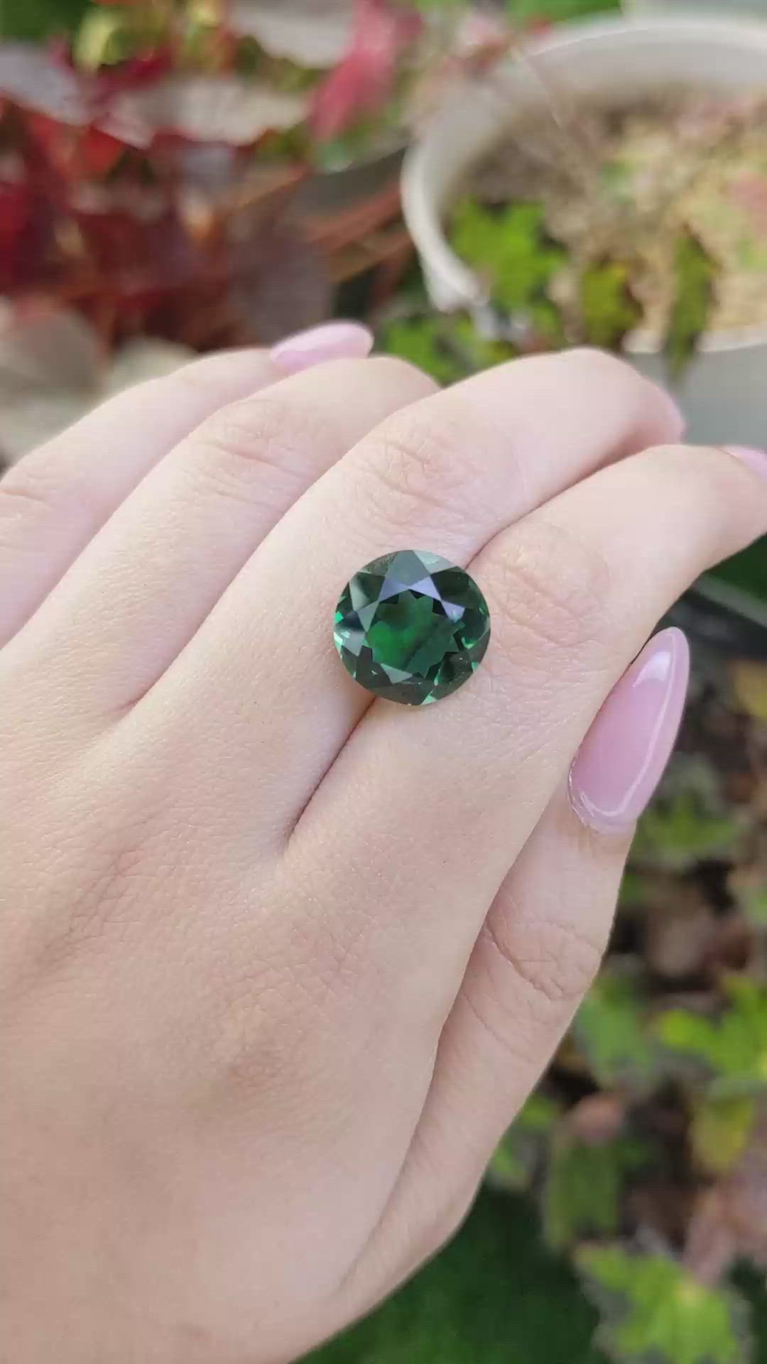 7.68 Ct. Bluish Green Prasiolite from Brazil Size Video