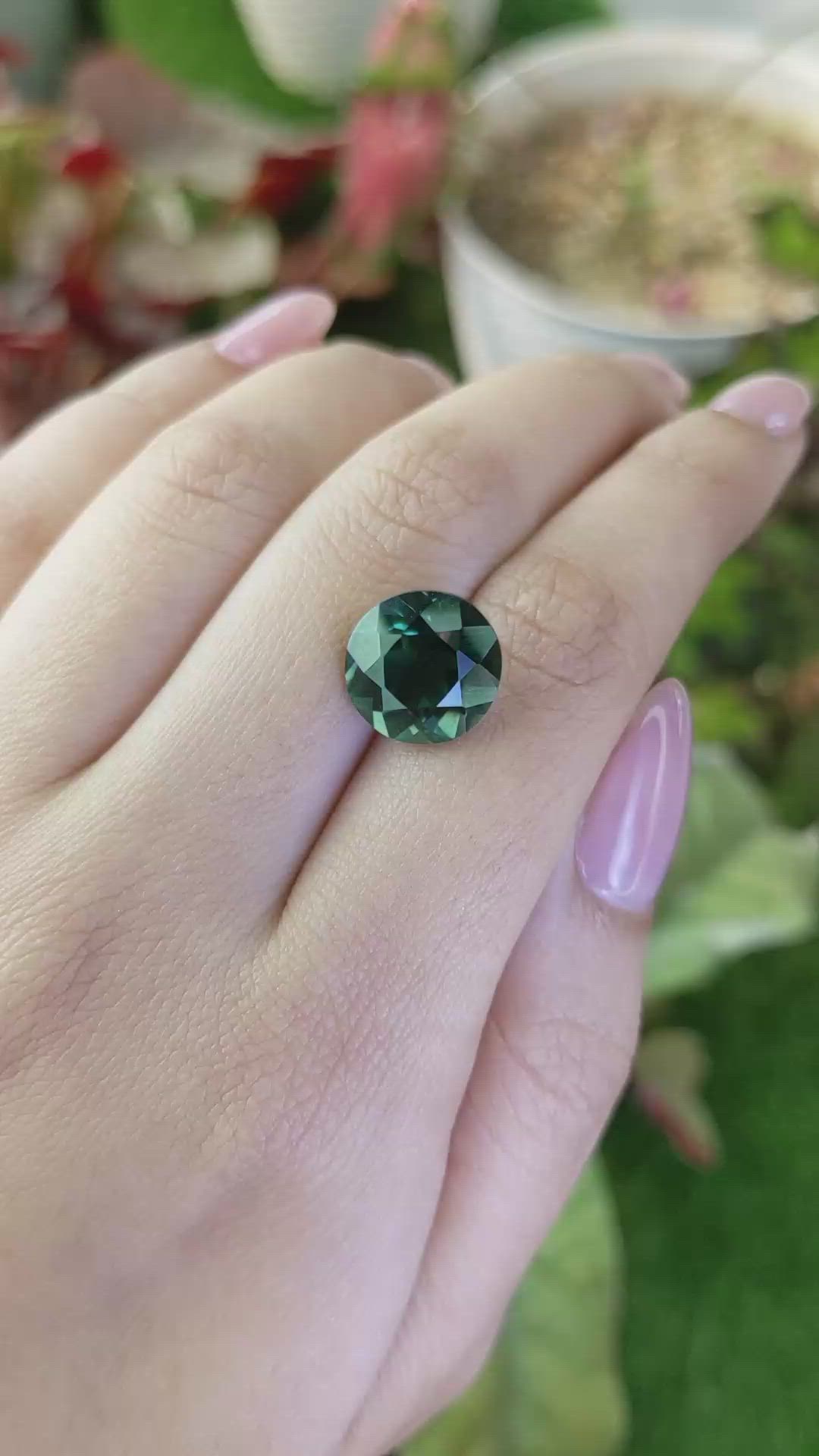 6.23 Ct. Bluish Green Prasiolite from Brazil Size Video
