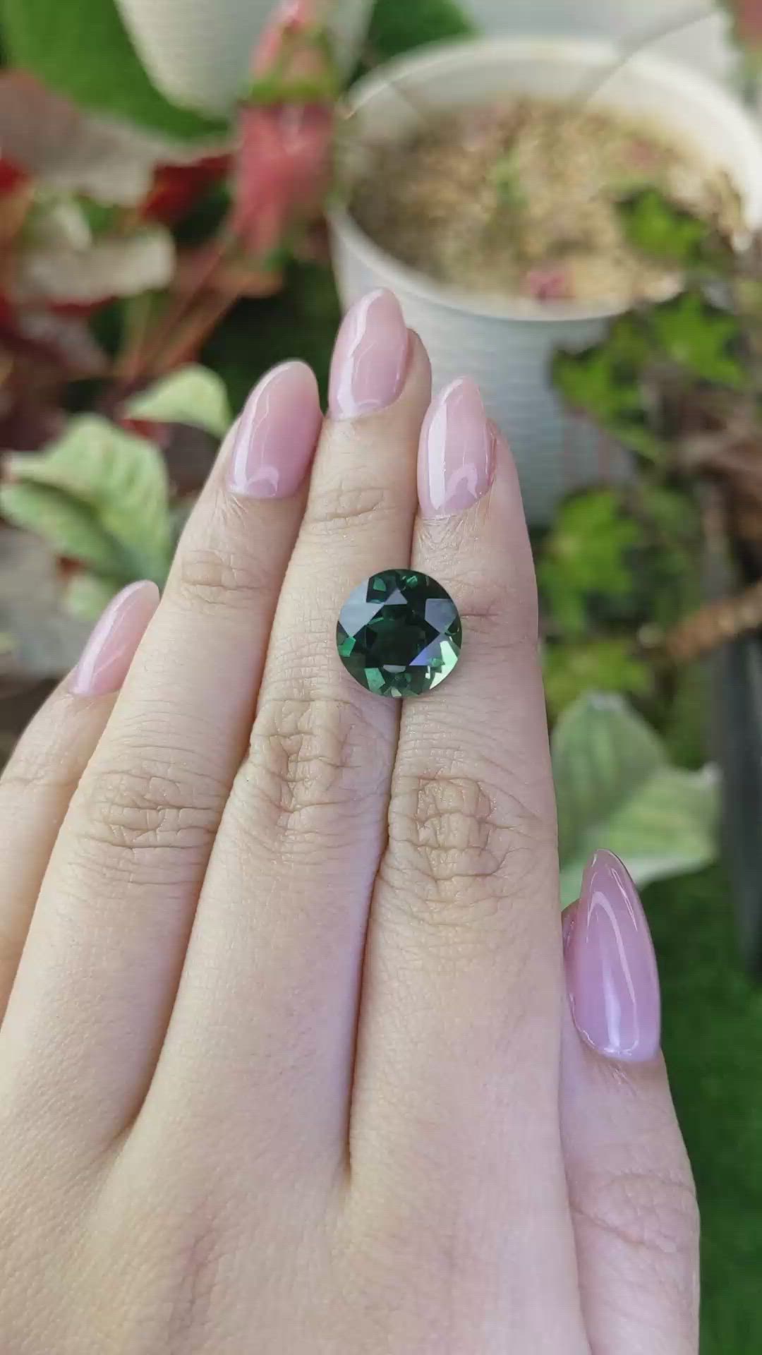 6.23 Ct. Bluish Green Prasiolite from Brazil Size Video