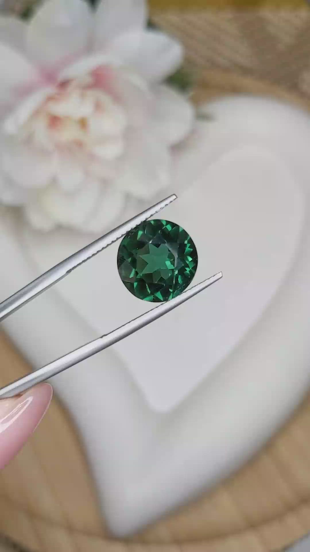 6.23 Ct. Bluish Green Prasiolite from Brazil Size Video