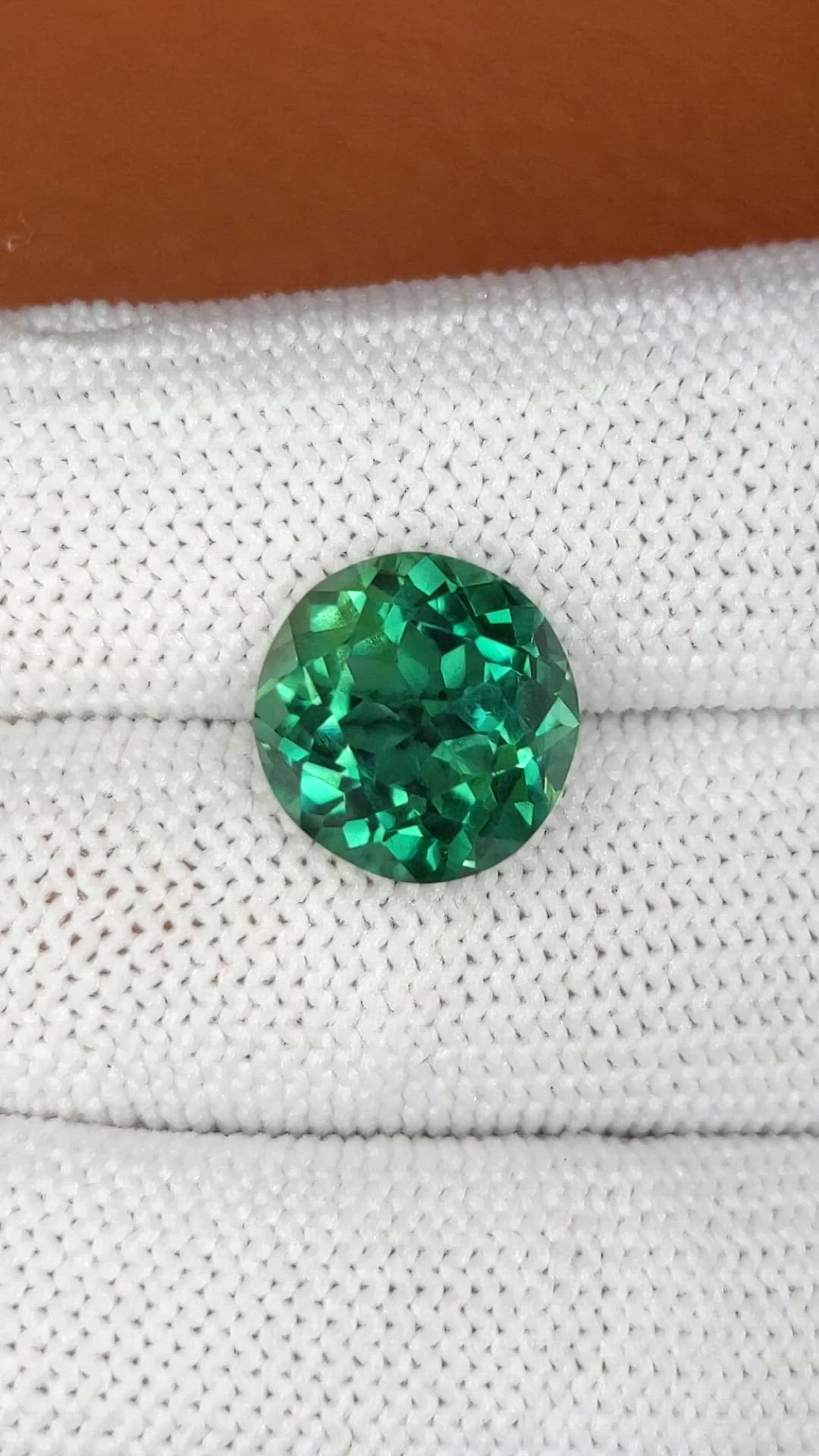 5.93 Ct. Bluish Green Prasiolite from Brazil Size Video