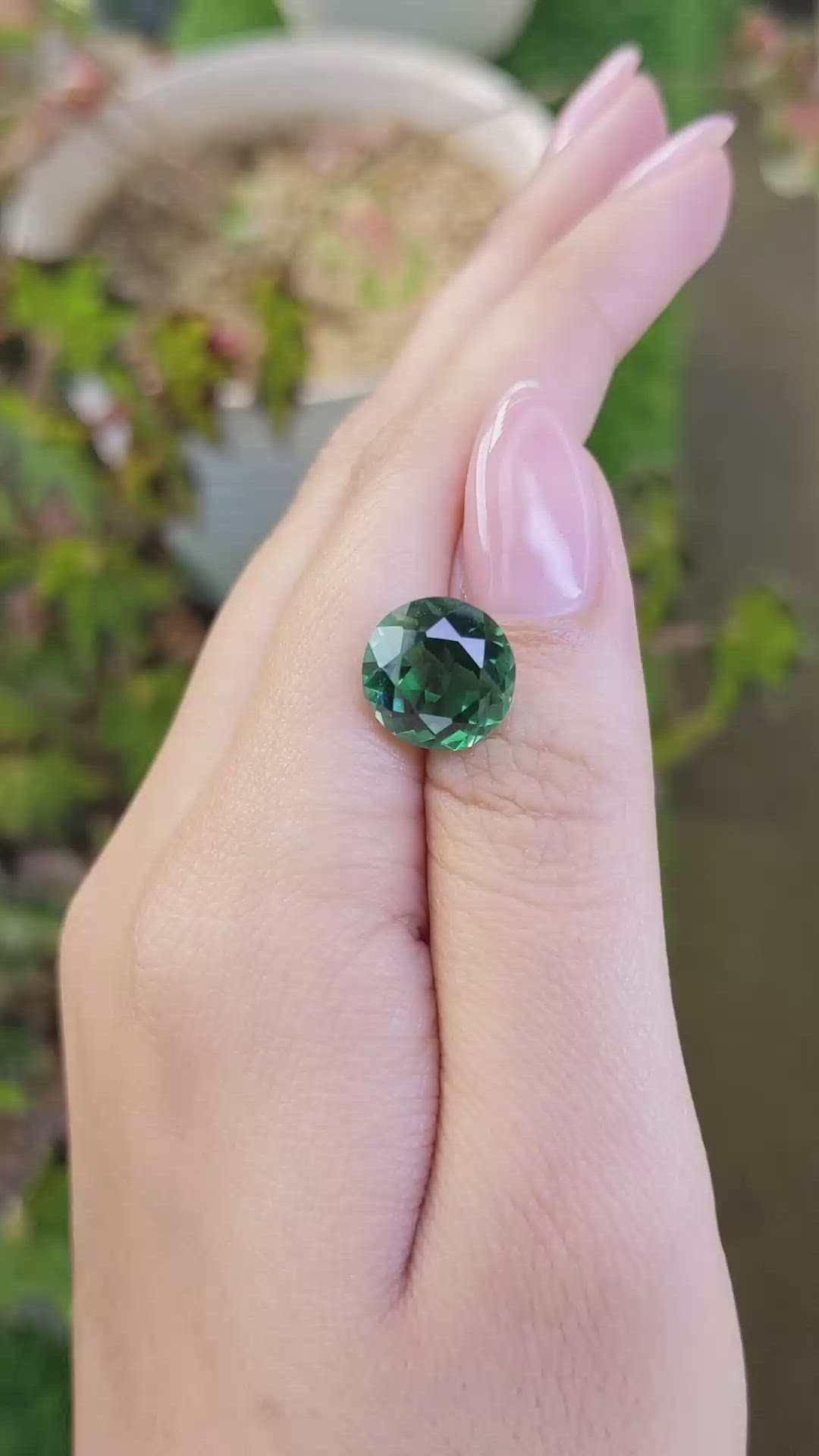 5.93 Ct. Bluish Green Prasiolite from Brazil Size Video