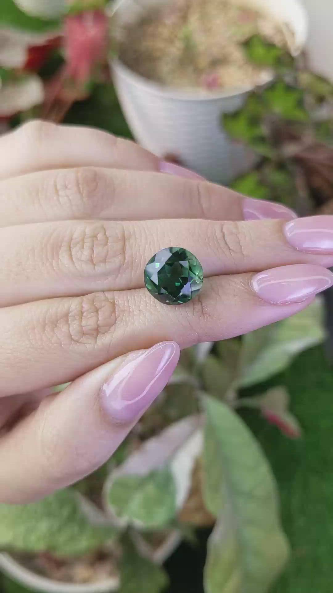 5.93 Ct. Bluish Green Prasiolite from Brazil Size Video