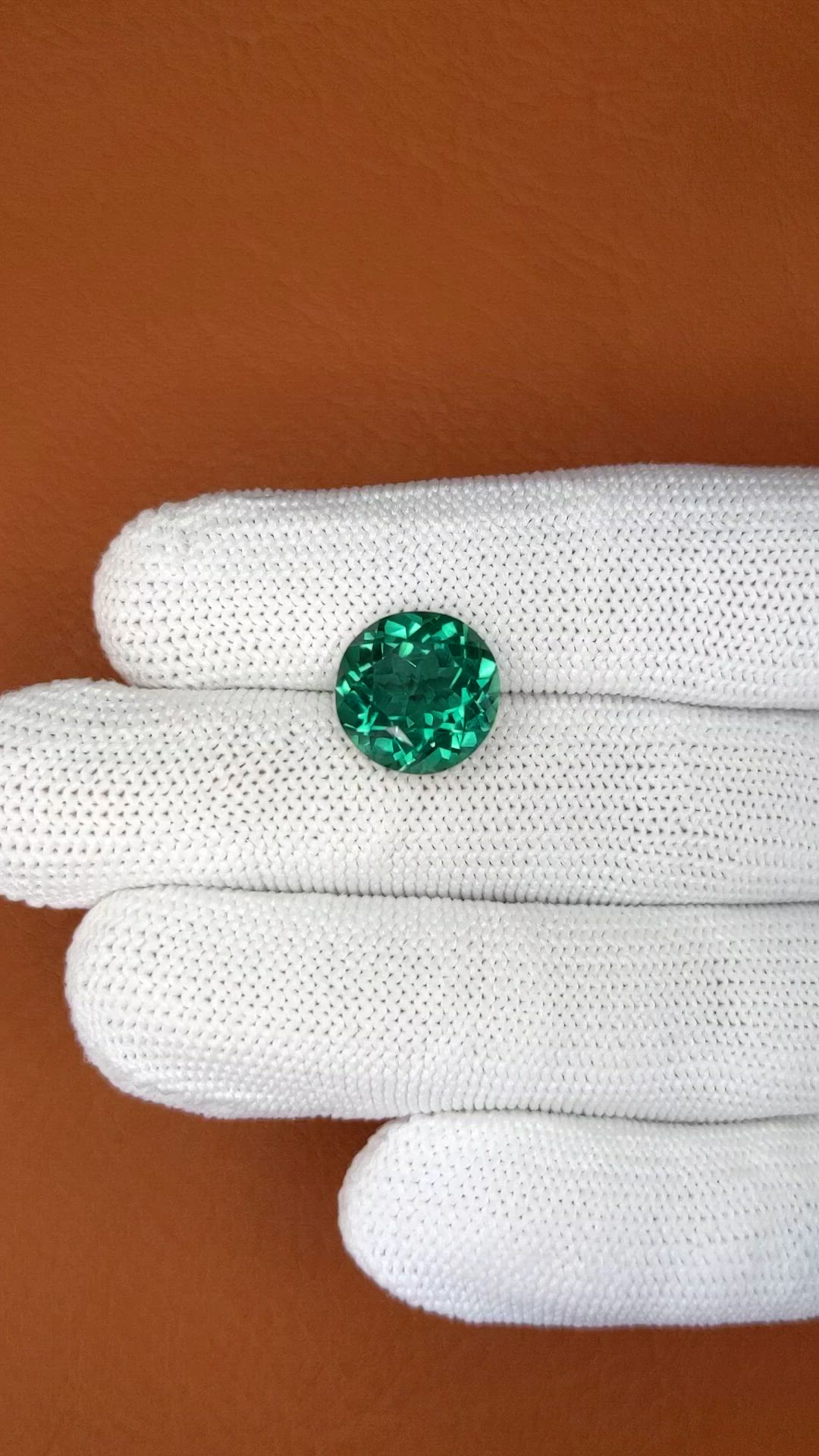 6.36 Ct. Bluish Green Prasiolite from Brazil Size Video