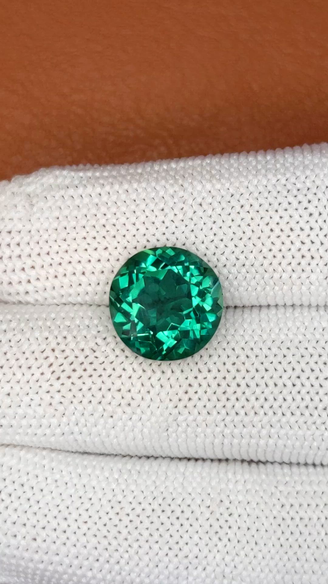 6.36 Ct. Bluish Green Prasiolite from Brazil Size Video