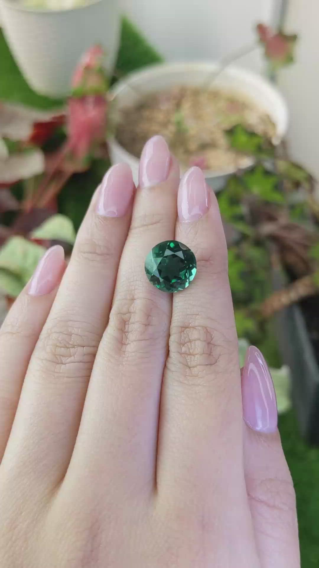 6.36 Ct. Bluish Green Prasiolite from Brazil Size Video
