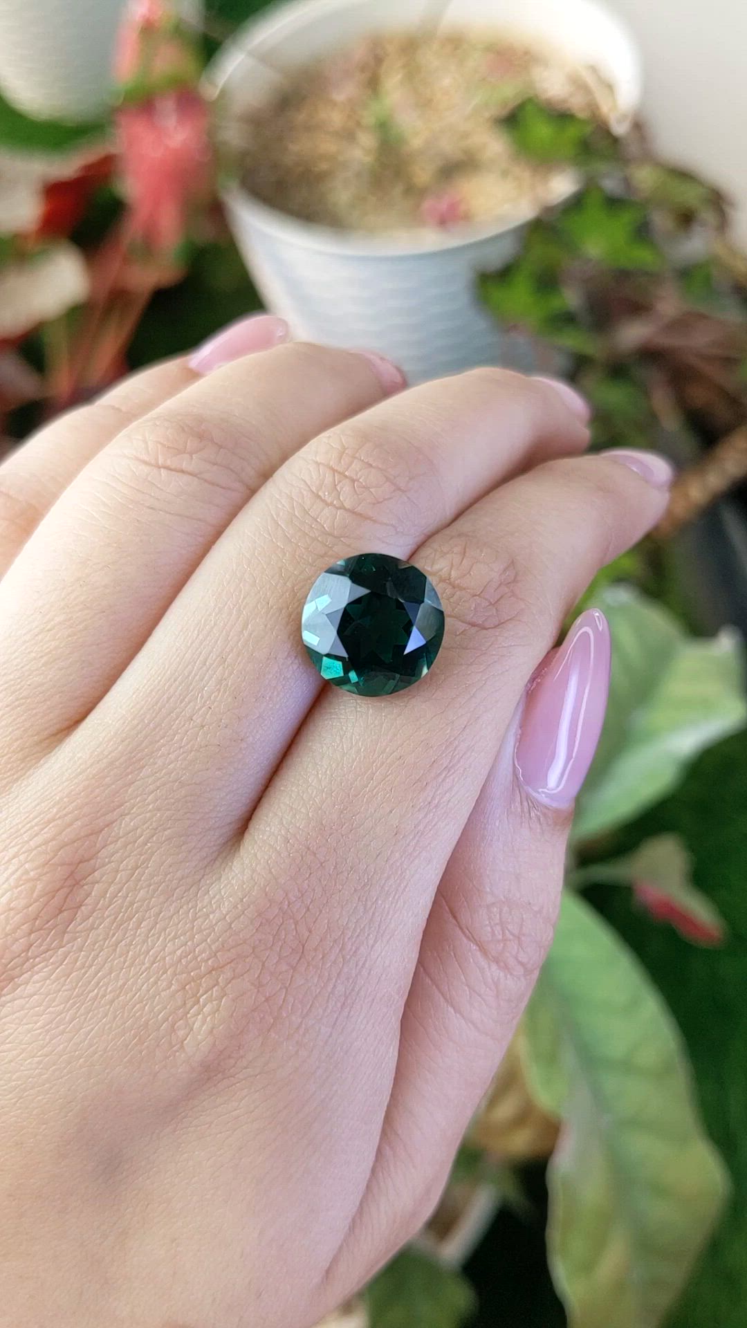 7.44 Ct. Bluish Green Prasiolite from Brazil Size Video