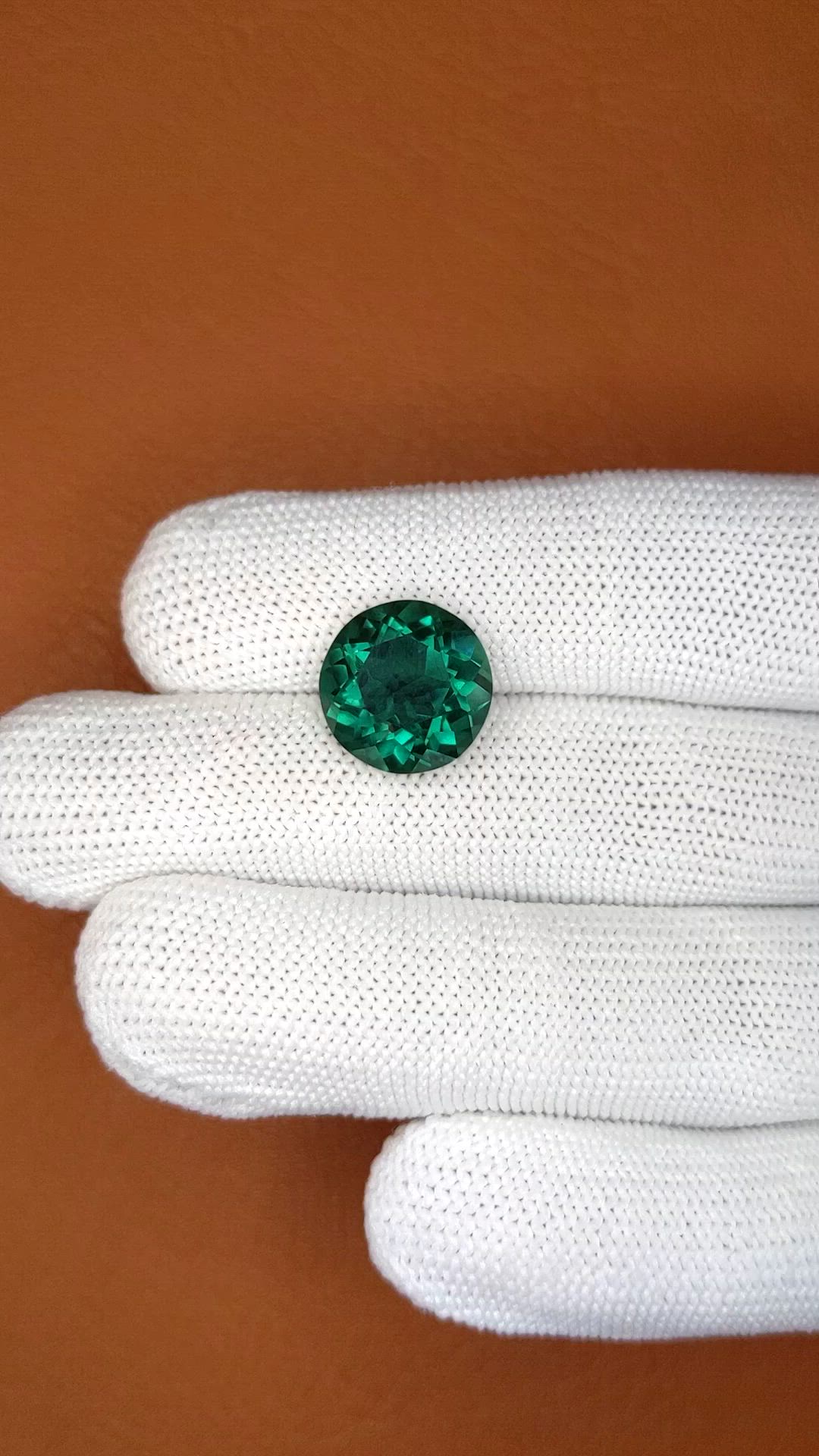 7.44 Ct. Bluish Green Prasiolite from Brazil Size Video