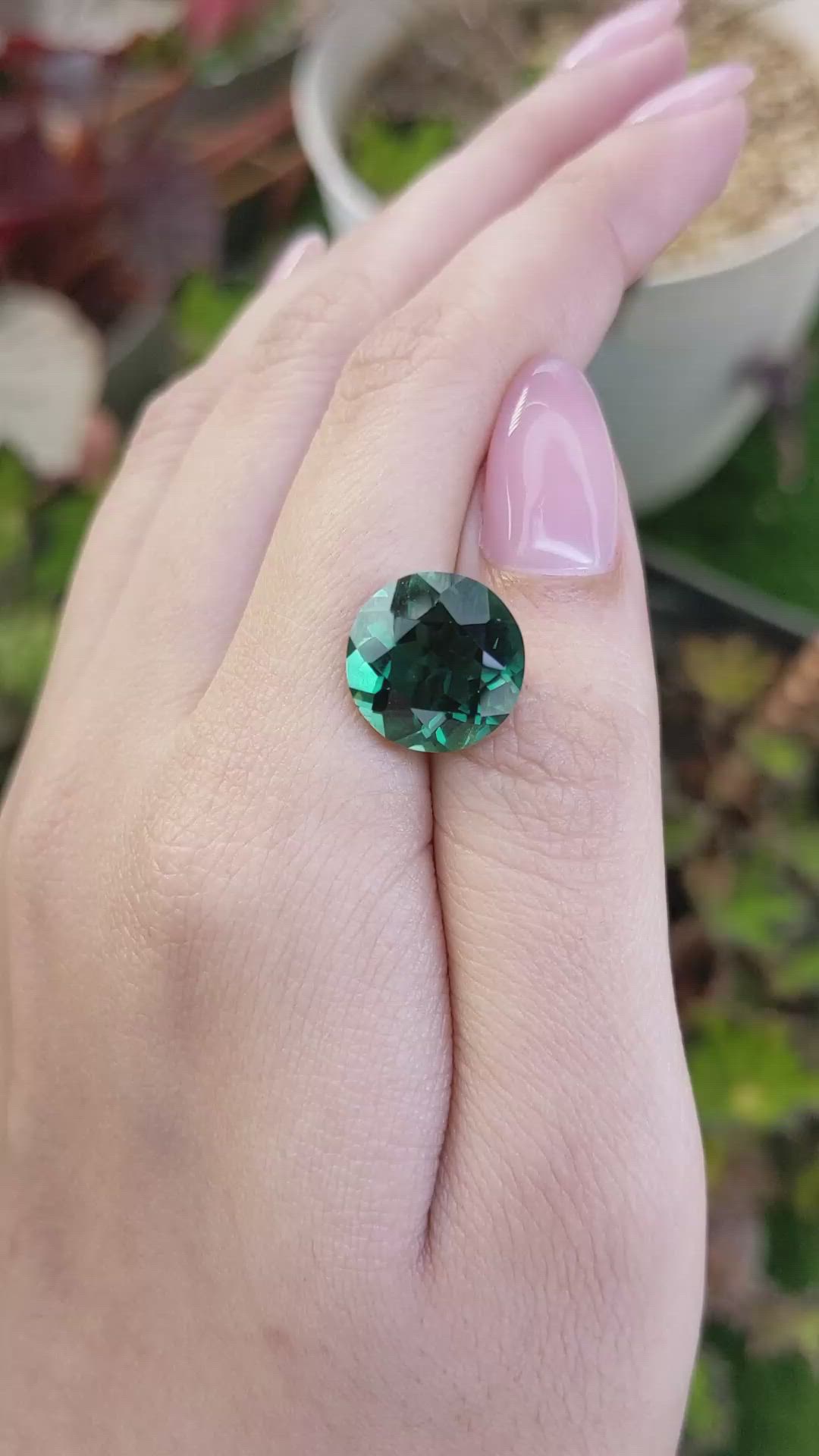 7.44 Ct. Bluish Green Prasiolite from Brazil Size Video