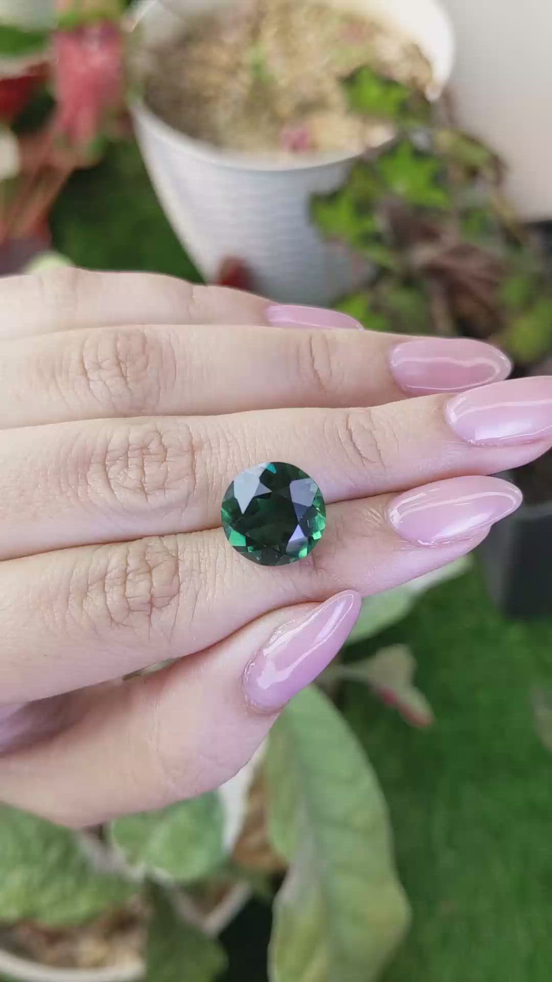 7.44 Ct. Bluish Green Prasiolite from Brazil Size Video