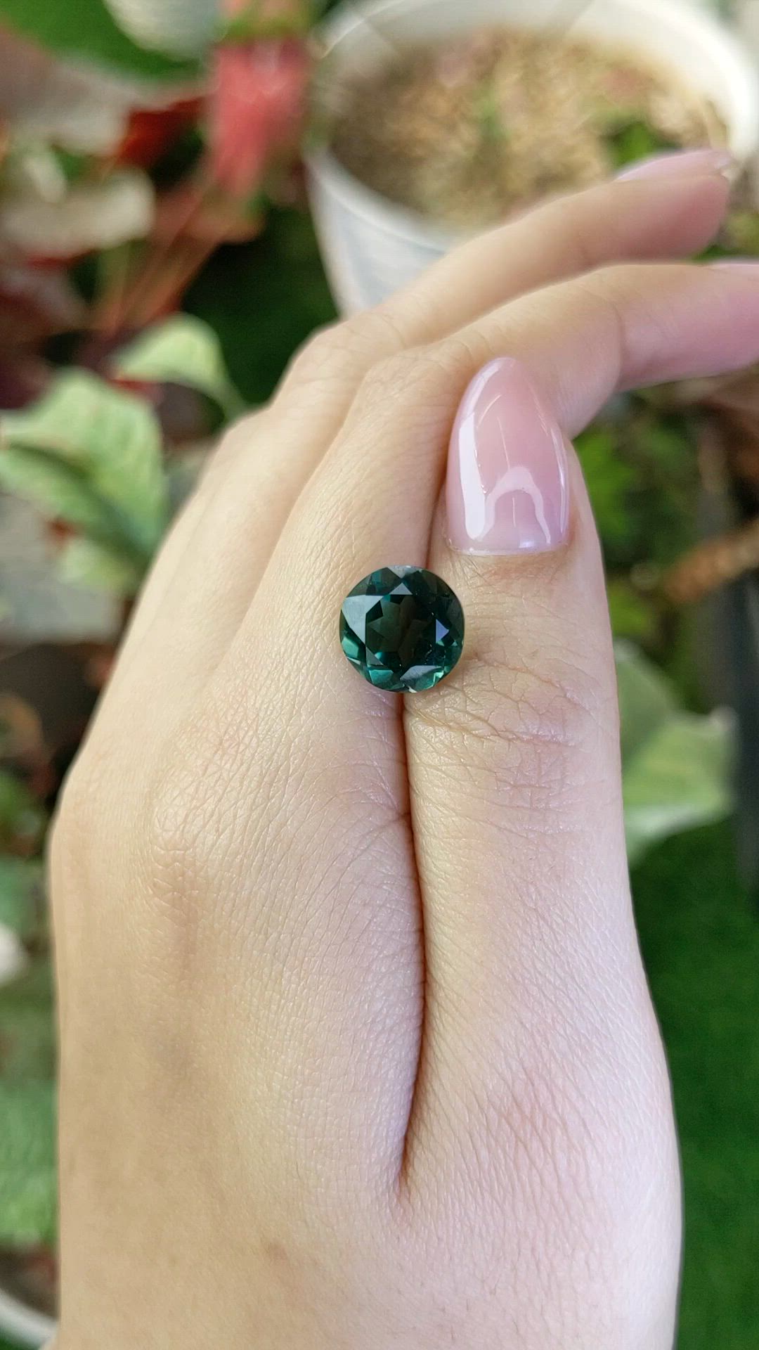 3.84 Ct. Bluish Green Prasiolite from Brazil Size Video