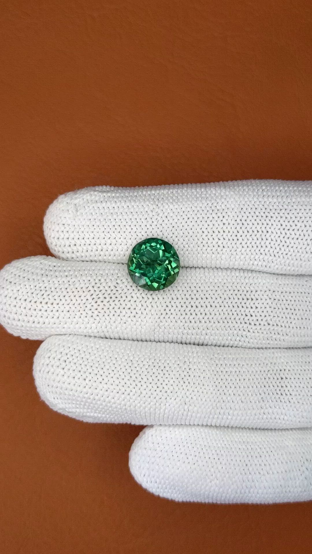 3.84 Ct. Bluish Green Prasiolite from Brazil Size Video