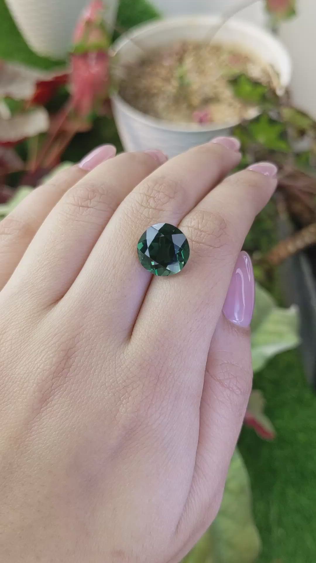 6.47 Ct. Bluish Green Prasiolite from Brazil Size Video
