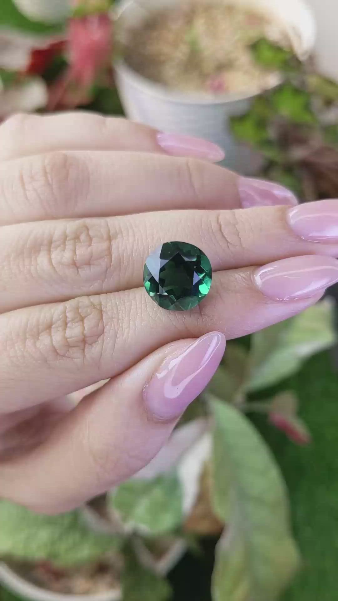 6.47 Ct. Bluish Green Prasiolite from Brazil Size Video