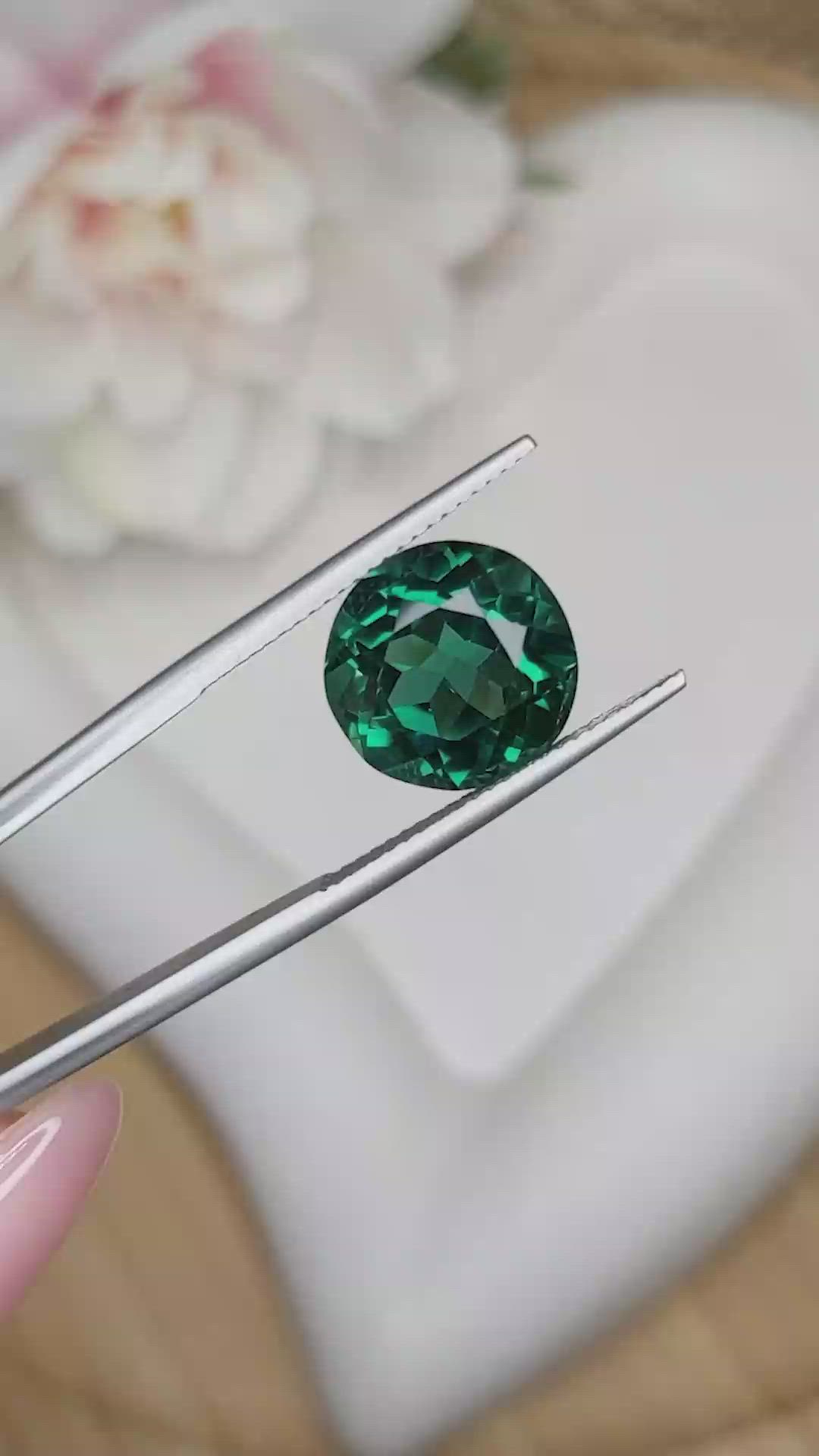 6.47 Ct. Bluish Green Prasiolite from Brazil Size Video