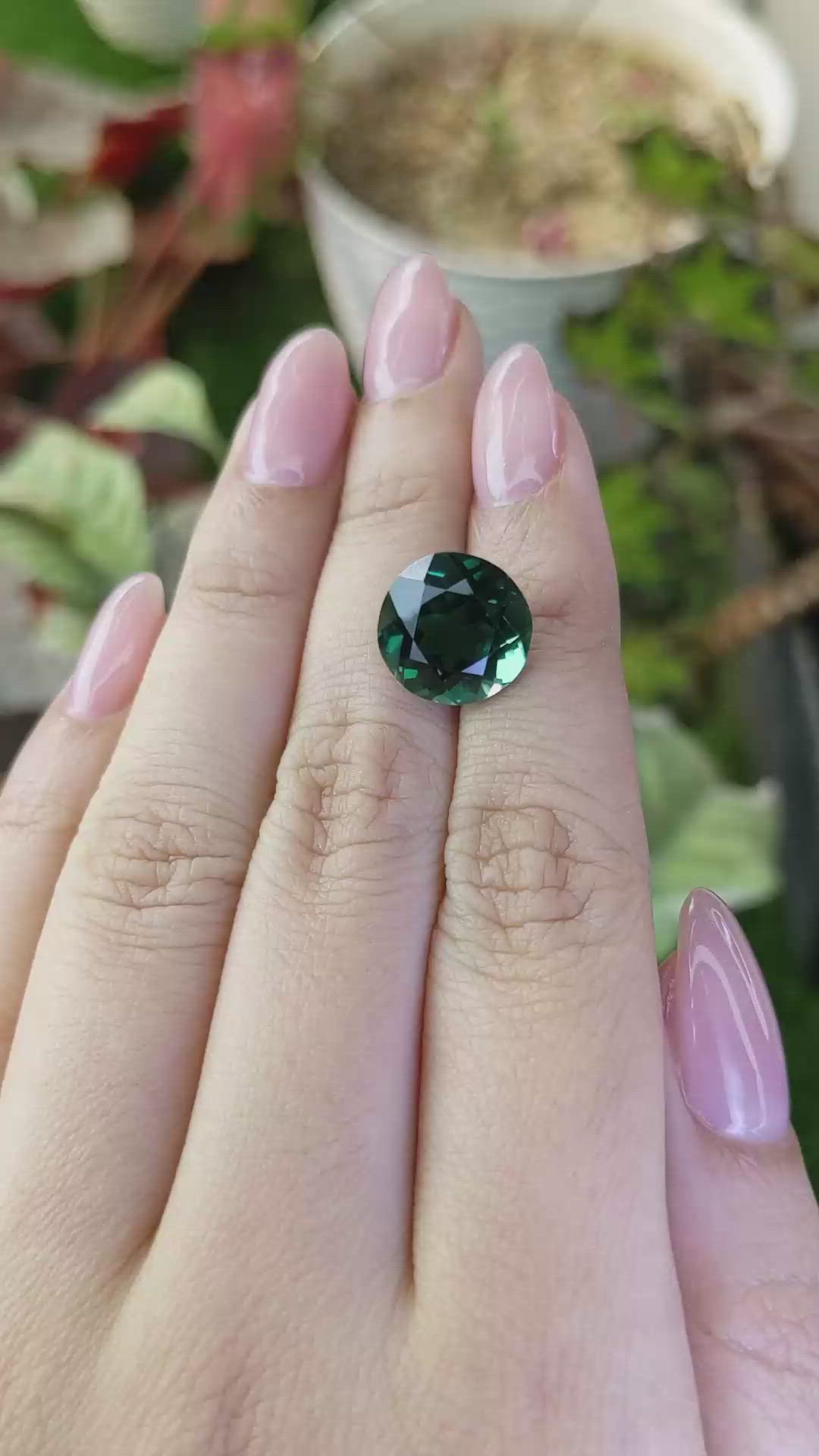 6.47 Ct. Bluish Green Prasiolite from Brazil Size Video