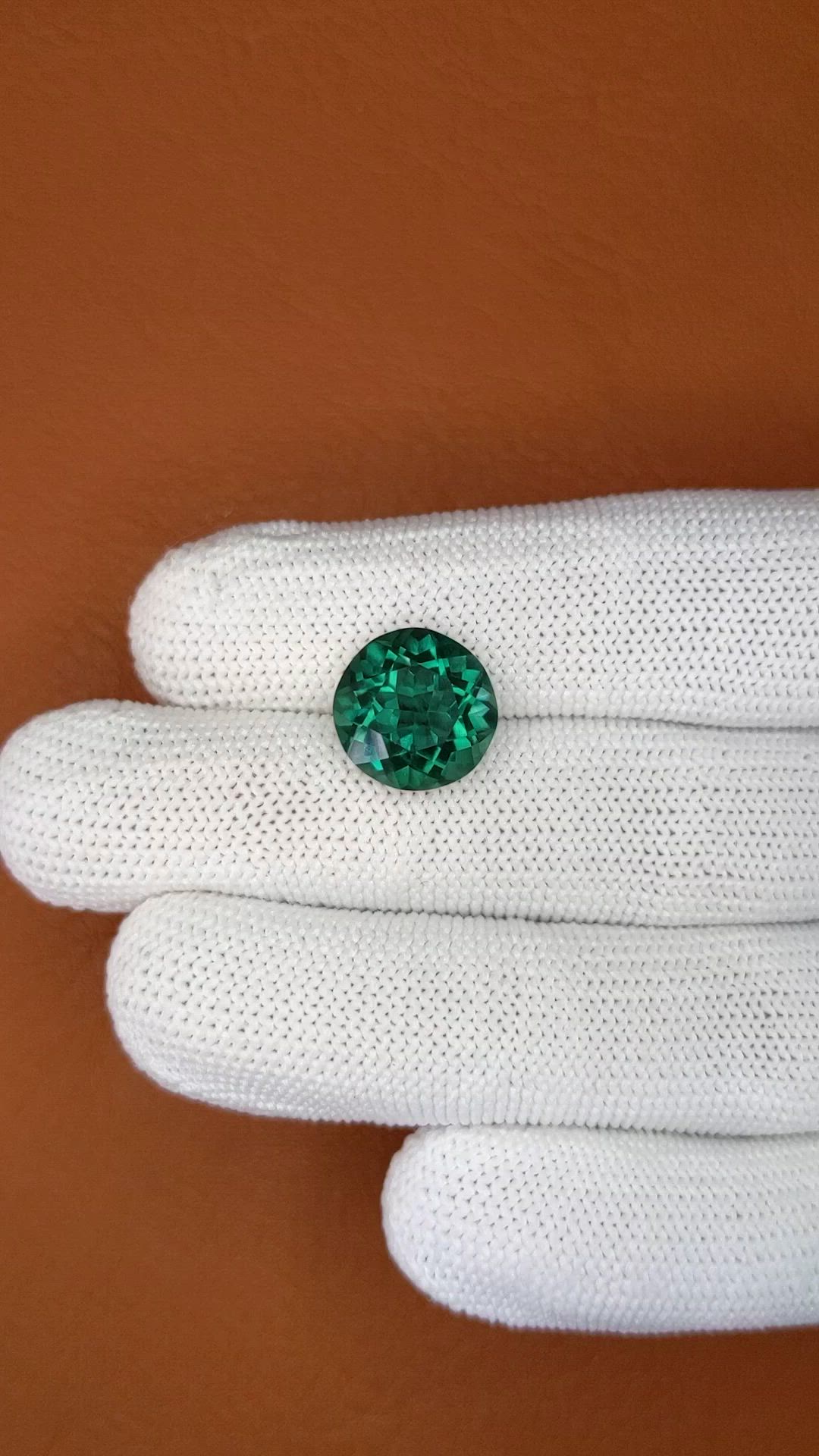 6.47 Ct. Bluish Green Prasiolite from Brazil Size Video