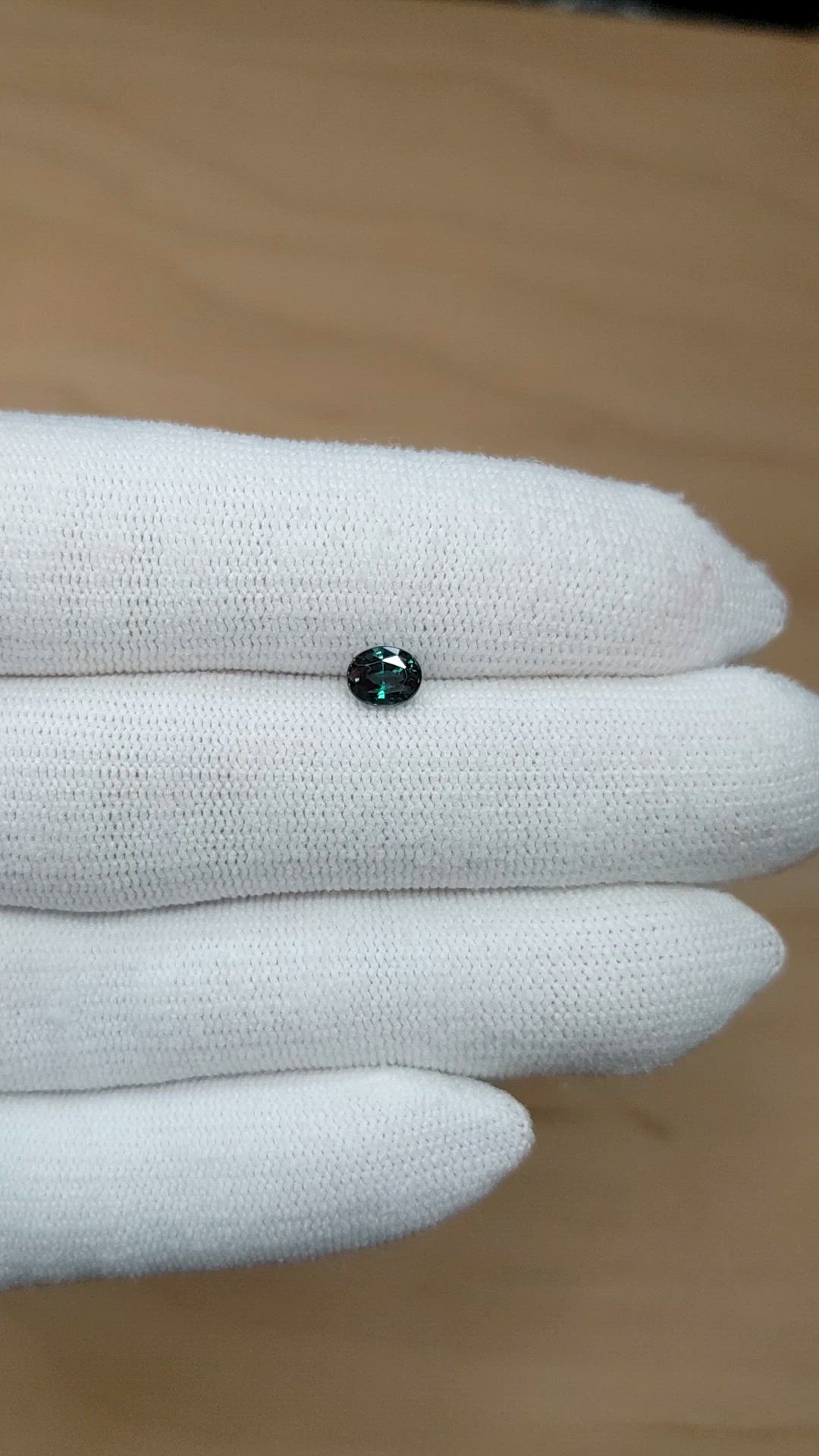 0.68 Ct. Alexandrite from Brazil Size Video