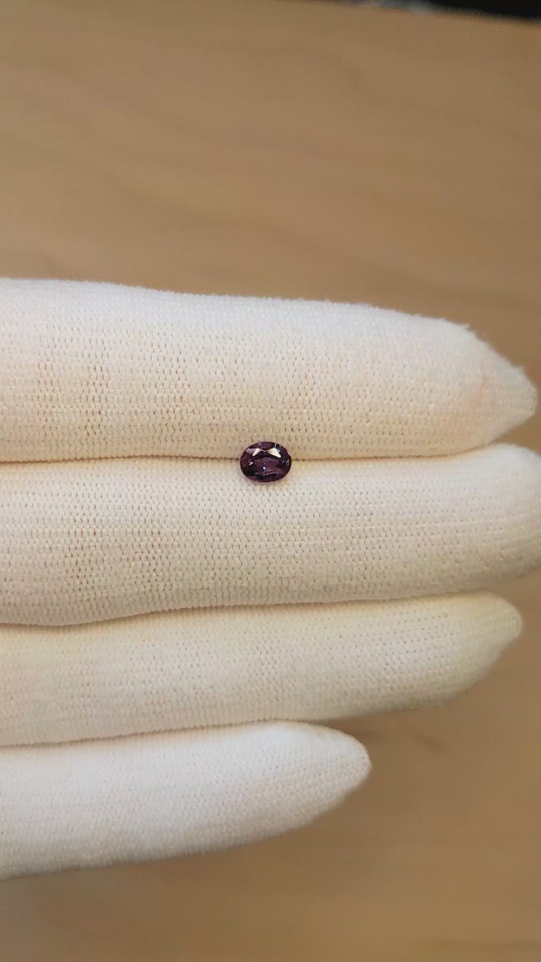0.68 Ct. Alexandrite from Brazil Size Video